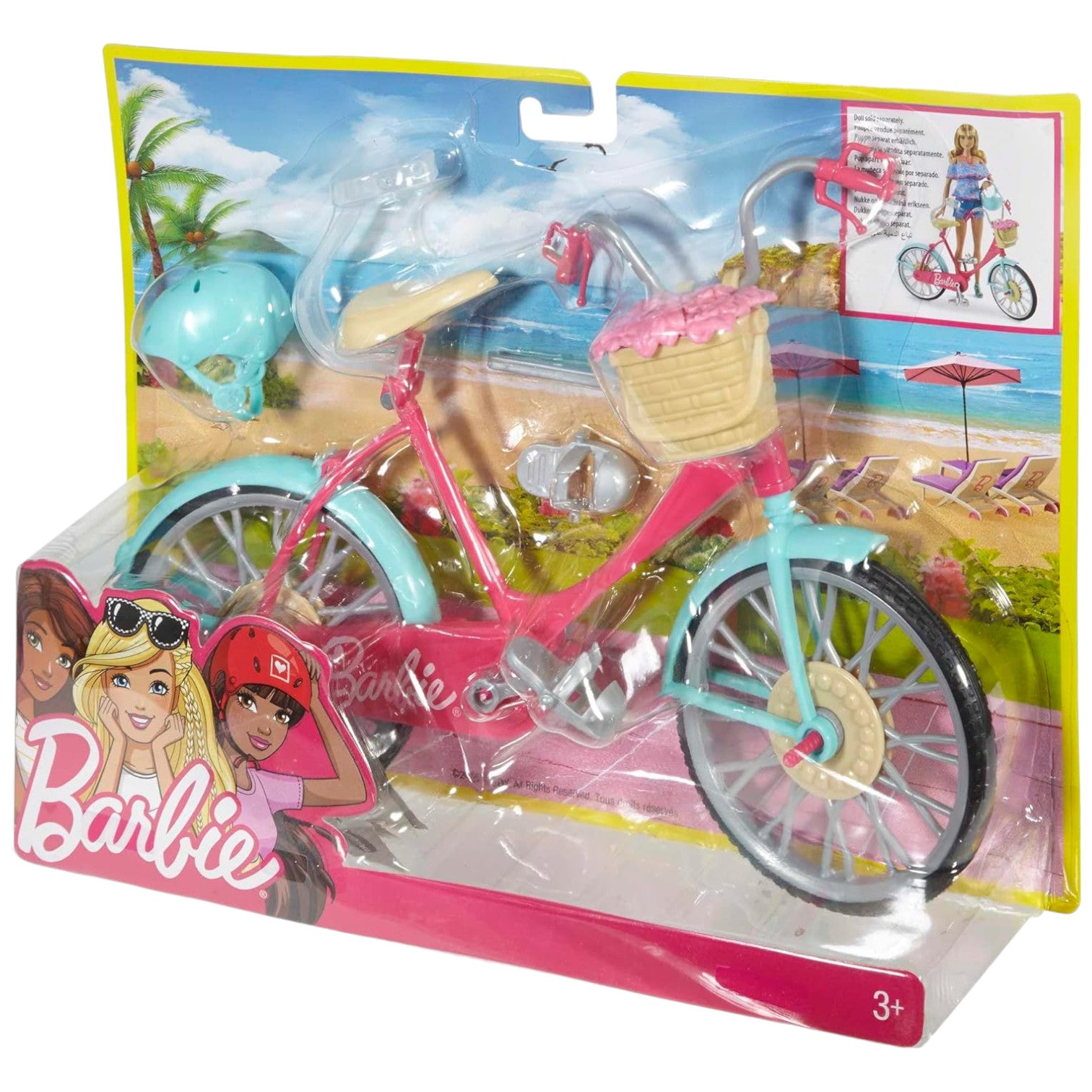 Alternative view of Girls Barbie Dream Adventure Safety Bike with Helmet and Basket