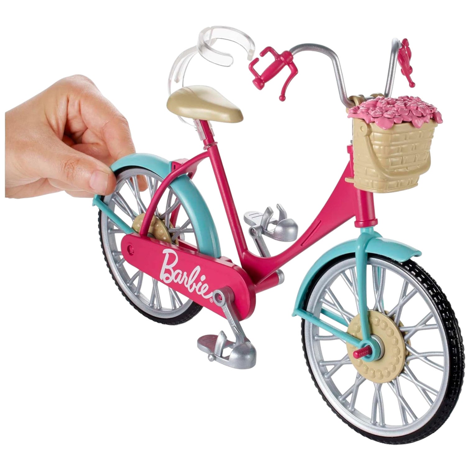 Girls Barbie Dream Adventure Safety Bike with Helmet and Basket - Image 3