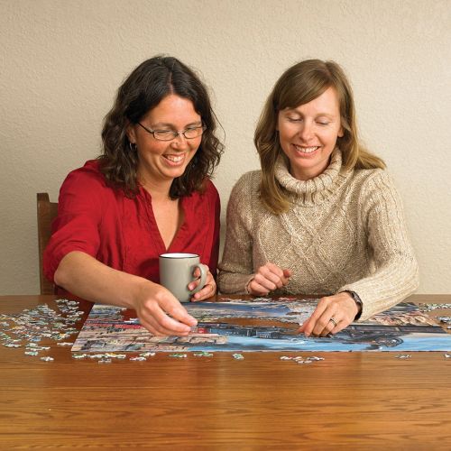 Outset Media Stone Steel and Steam 1000-Piece Puzzle - Vintage Locomotive Theme - Image 3