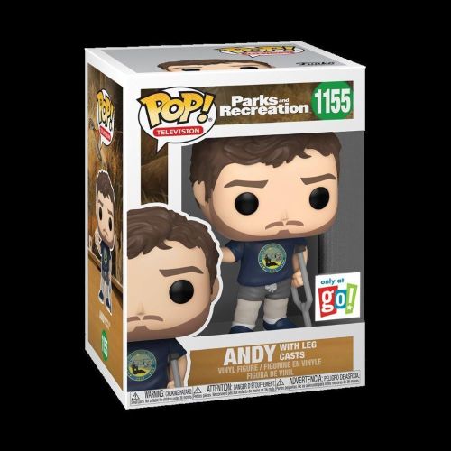 Funko POP! Parks & Rec Andy Dwyer 3.75 inch Vinyl Figure in Leg Casts