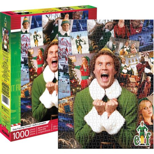 Alternative view of Aquarius Elf Movie Collage Christmas Jigsaw Puzzle - 1000 pc