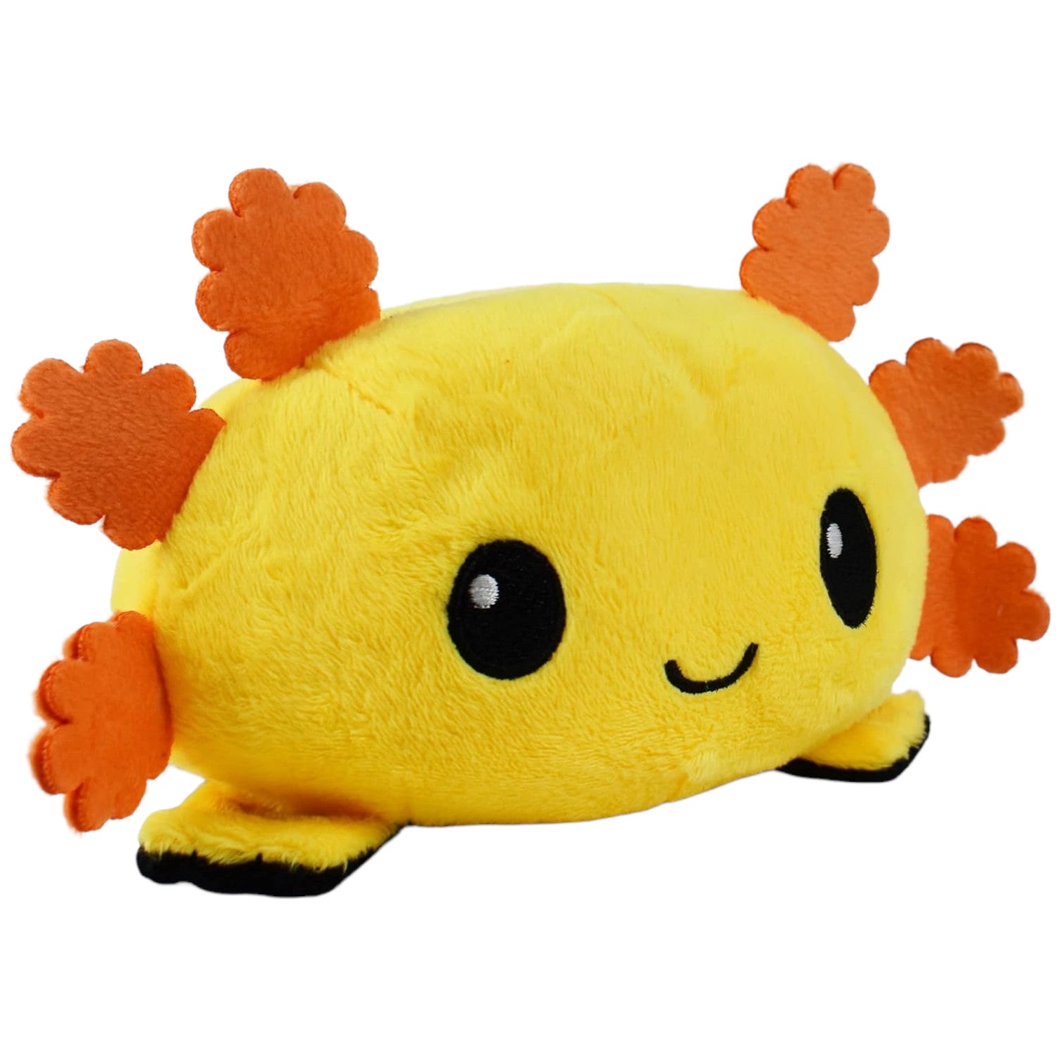 TeeTurtle Reversible Axolotl Plushie - Dual Mood Yellow and Black
