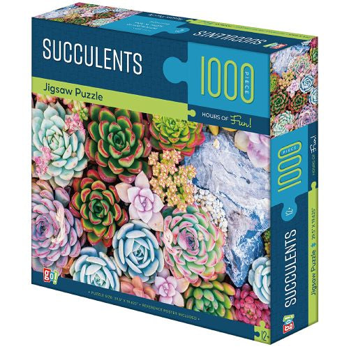 GC Games Vibrant Succulents Jigsaw Puzzle - 1000 pc - Image 3