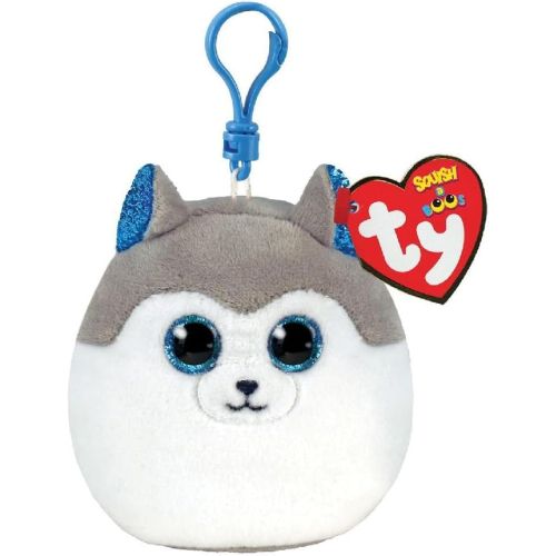 Ty Mini Beanie Squish-A-Boos Slush Husky Squish Clip
