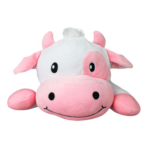 Alternative view of Snoozimals 20-inch Plush Pink Cow - Super Soft and Huggable