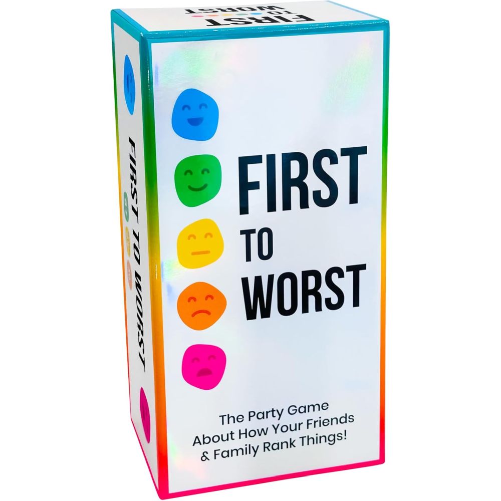 First to Worst Party Card Game - Multi-Generational Family Fun