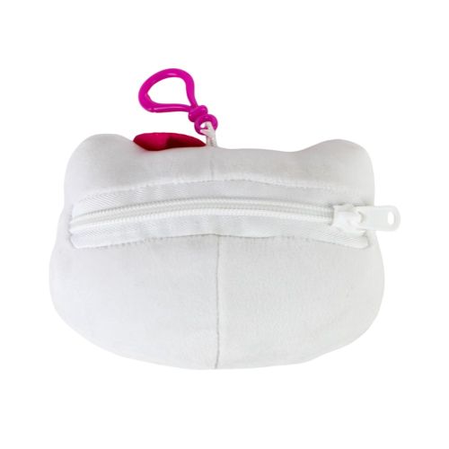 Alternative view of Hello Kitty 4 Inch Pink Zipper Plush Head Keychain