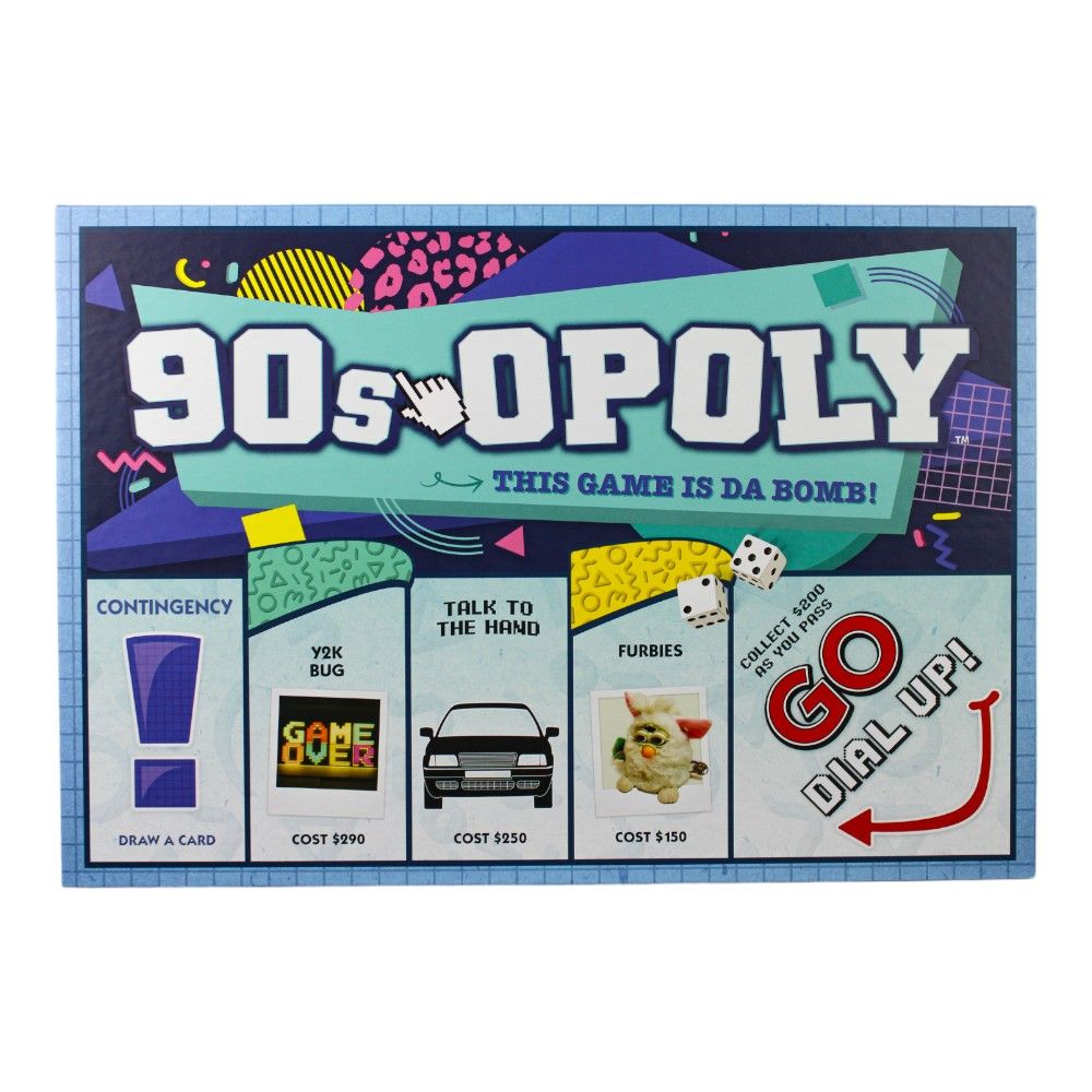 90s Opoly Board Game - Nostalgic Monopoly Twist with Iconic 90s Vibes