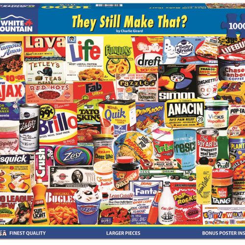 Alternative view of White Mountain Retro Snack Time Jigsaw Puzzle - 1000 pc