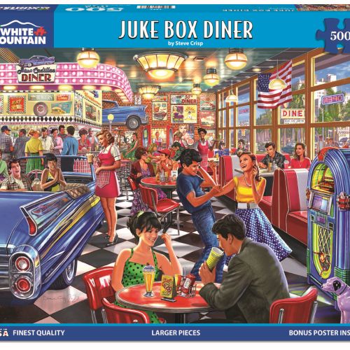 Alternative view of White Mountain Classic American Diner Jigsaw Puzzle - 500 pc