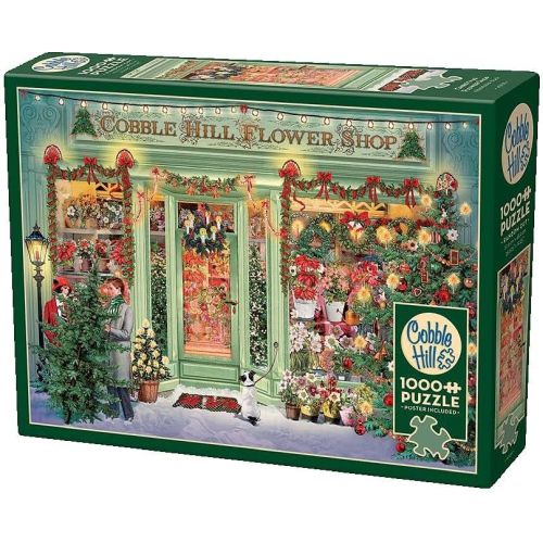 Barbara Behr Christmas Flower Shop Vintage-Themed Puzzle - 1000 pc