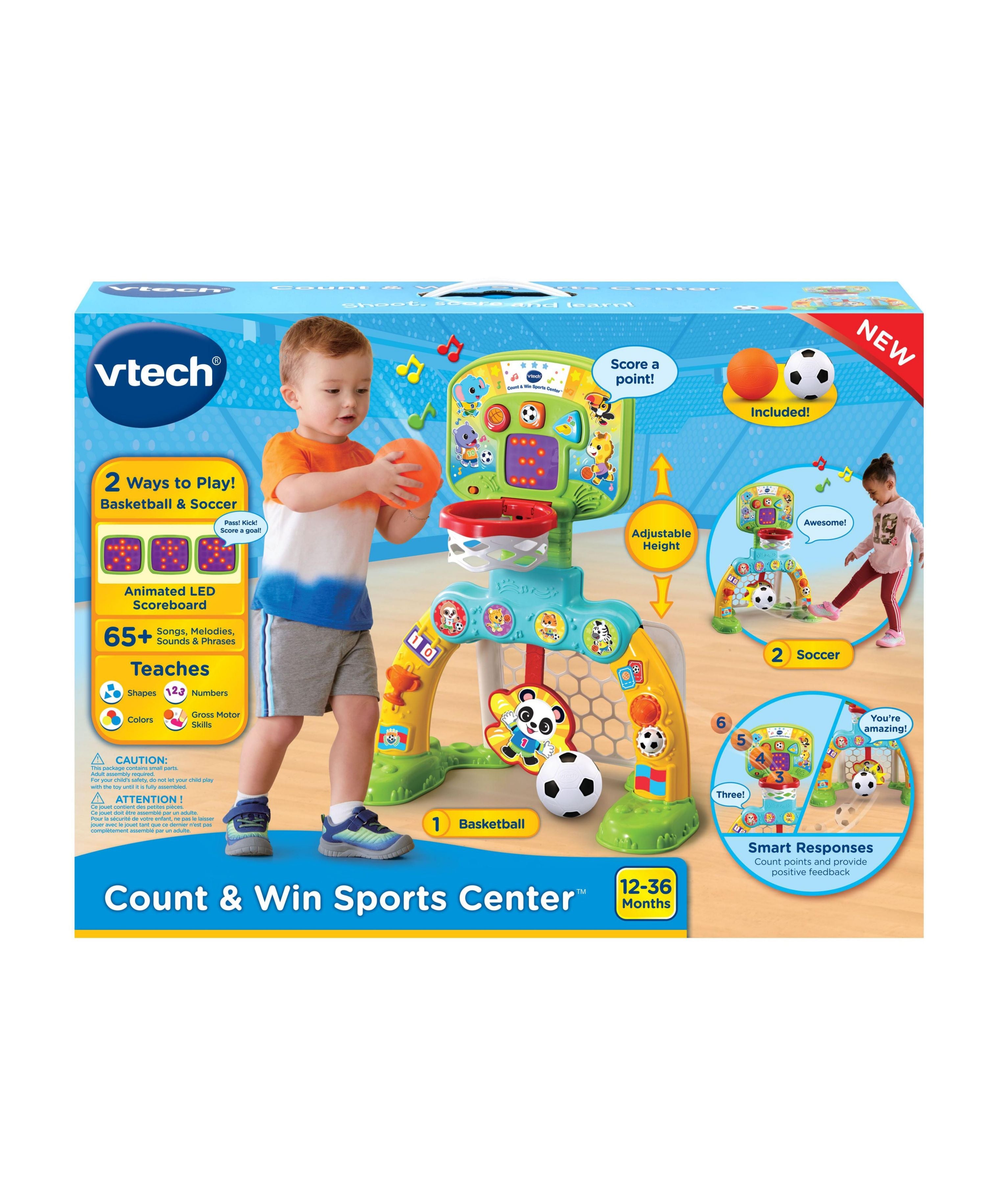 Alternative view of VTech Count & Win Sports Center with Interactive Basketball and Soccer Ball