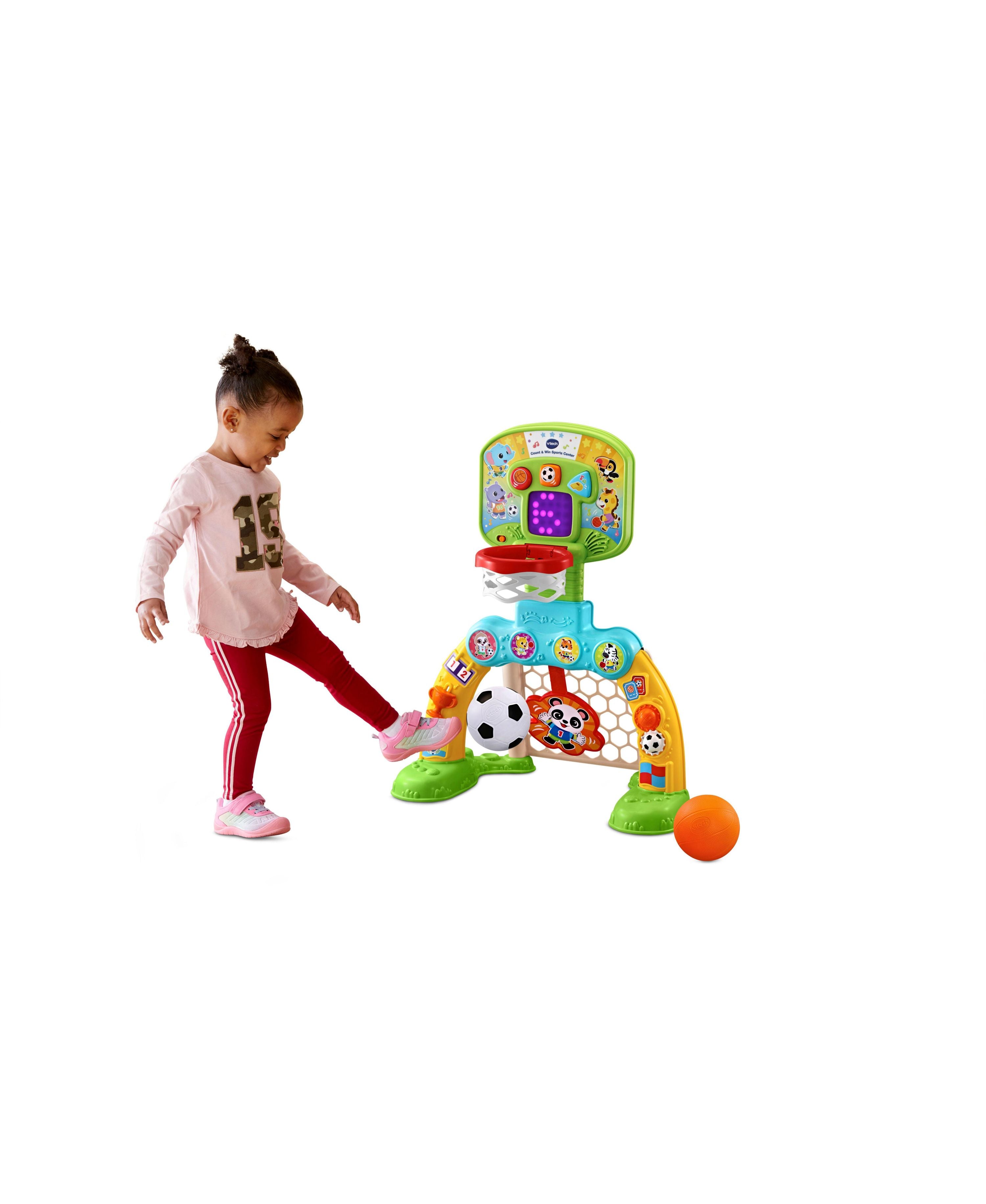 VTech Count & Win Sports Center with Interactive Basketball and Soccer Ball - Image 3