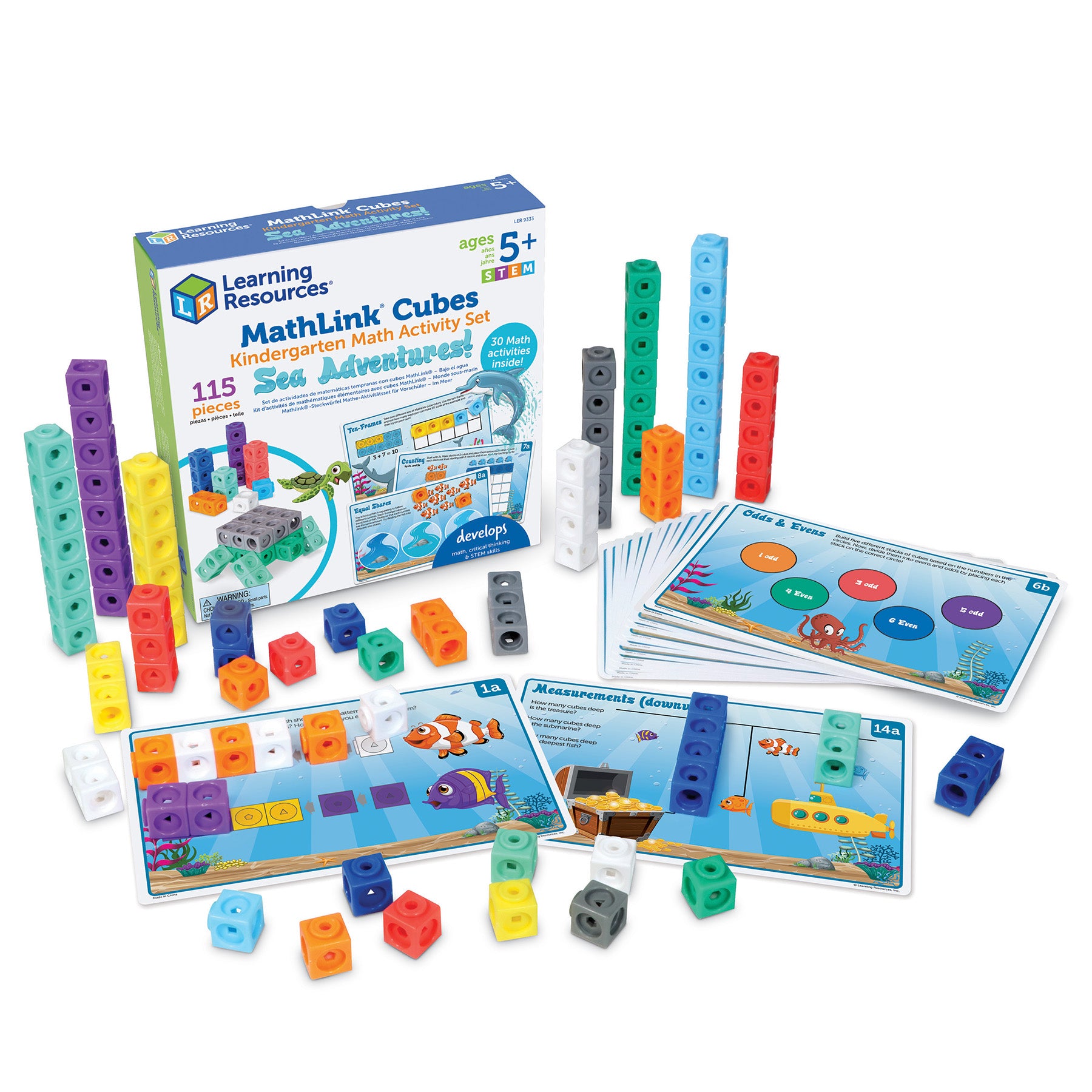 Learning Resources Mathlink Cubes - Sea Adventures - Kindergarten Math Activity Set