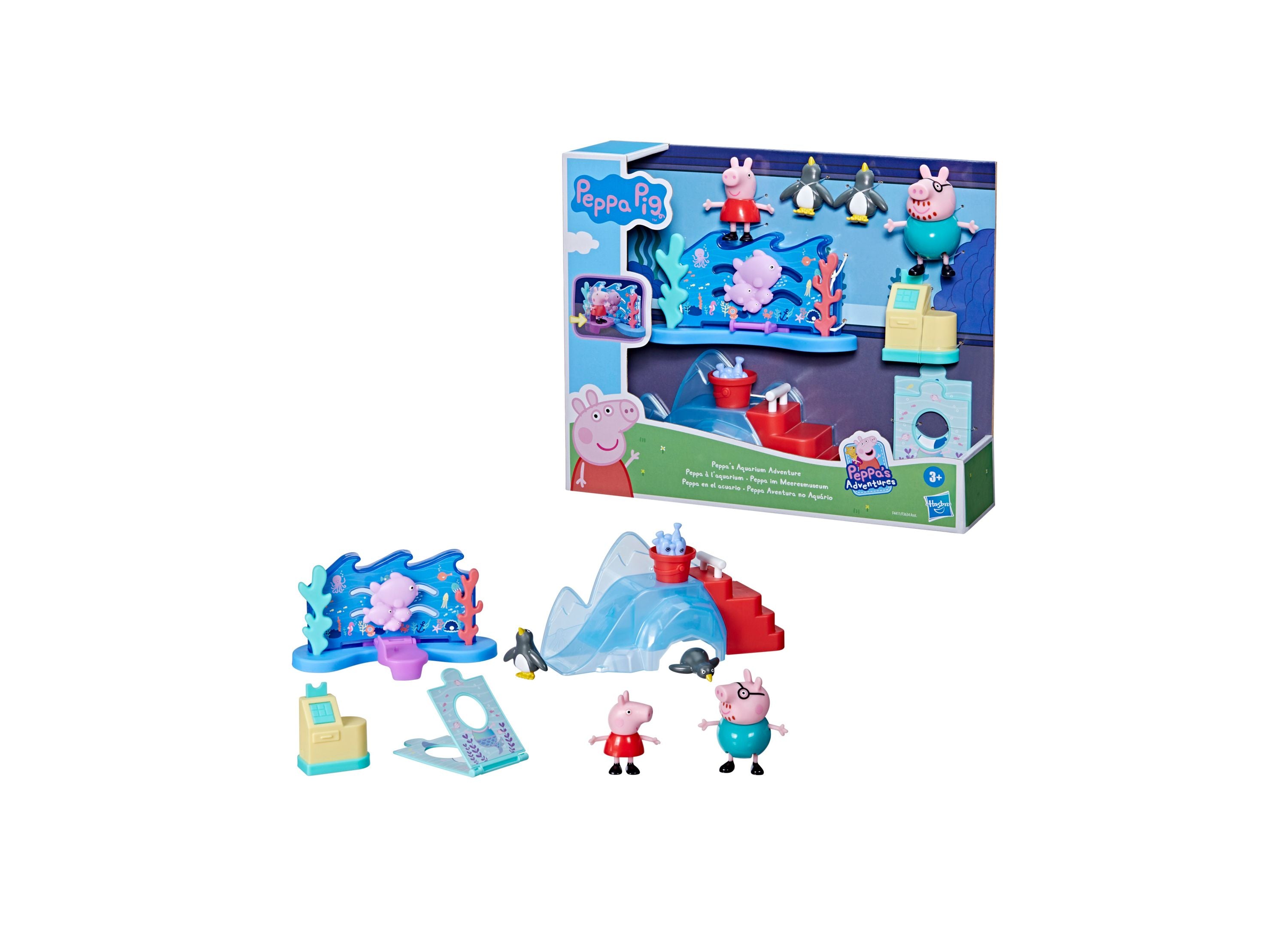 Peppa Pig Aquarium Adventure Play Set - 8 Piece Interactive Set - Image 3