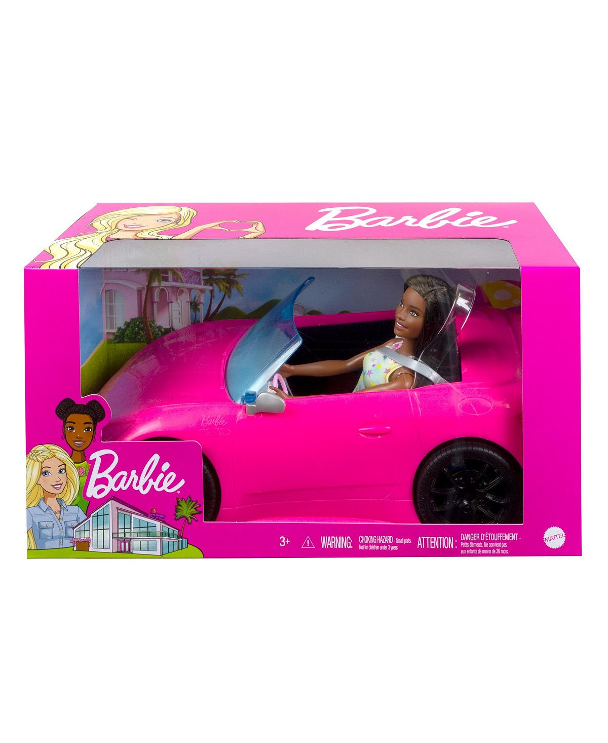 Barbie Hot-Pink Convertible Adventure Set with Doll