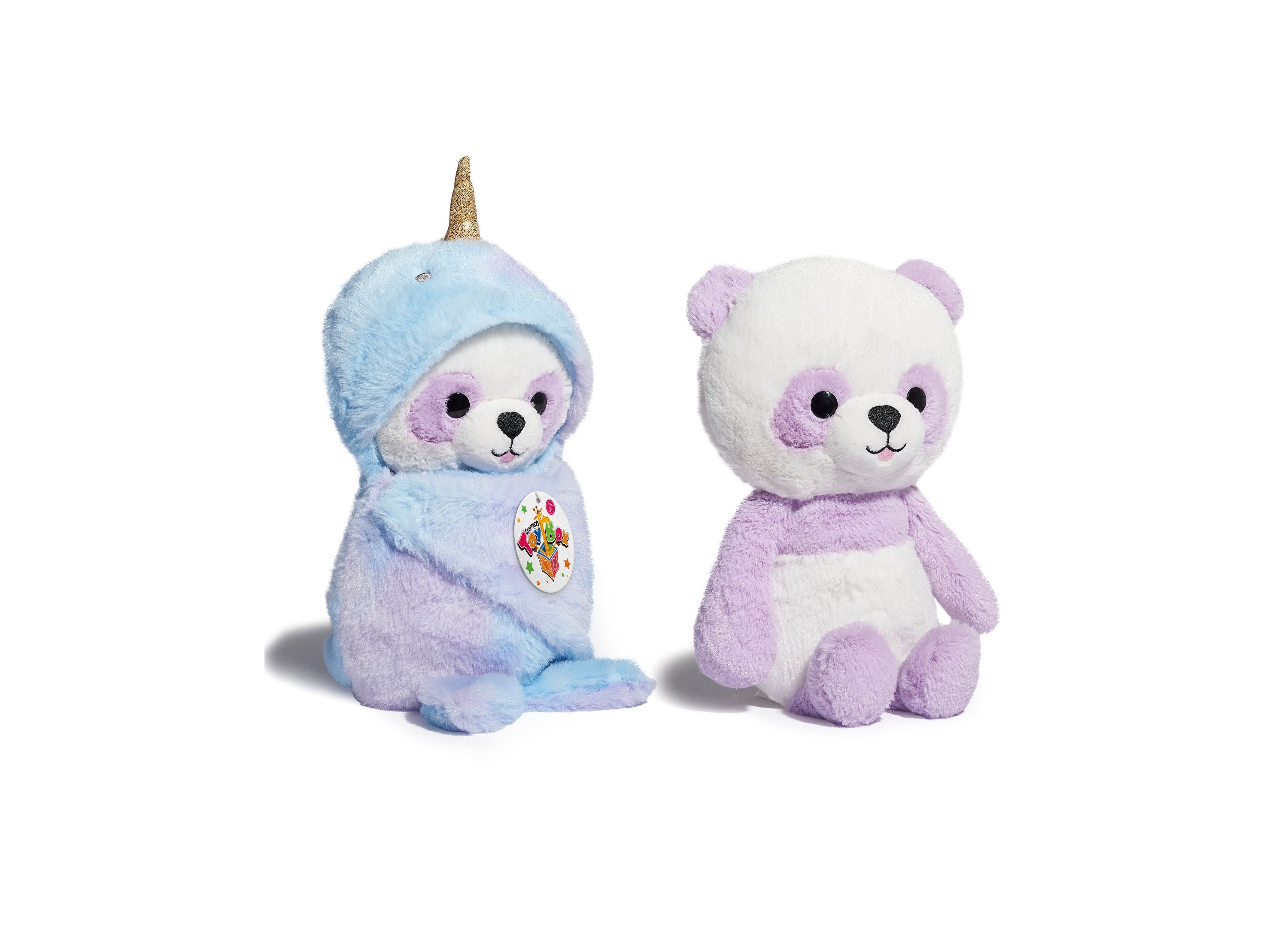 Geoffrey's Toy Box 10 inch Cozie Friends Panda Narwhal Plush - Exclusive to Macy's