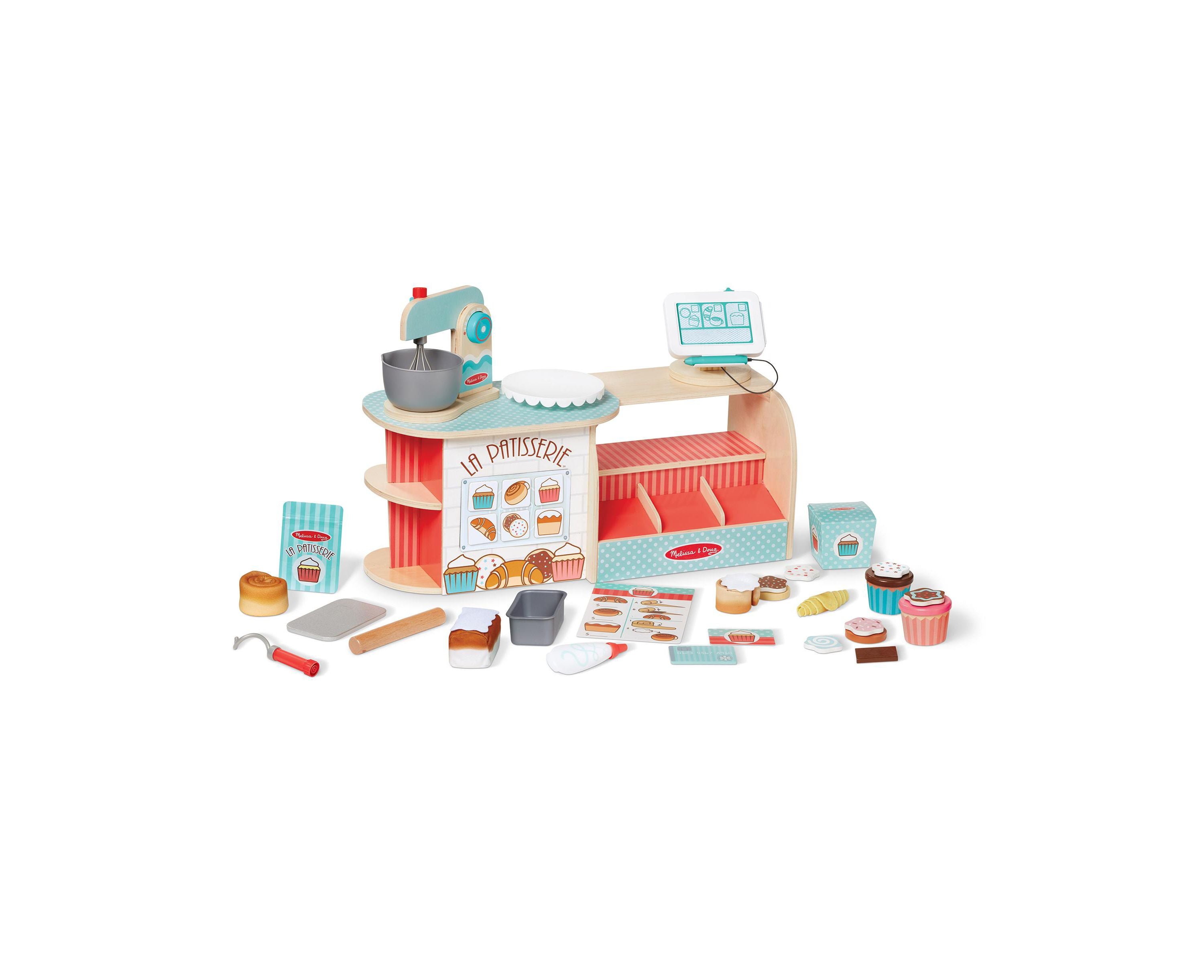 Melissa & Doug 39-Piece Wooden La Patisserie Bakery Set - Image 2