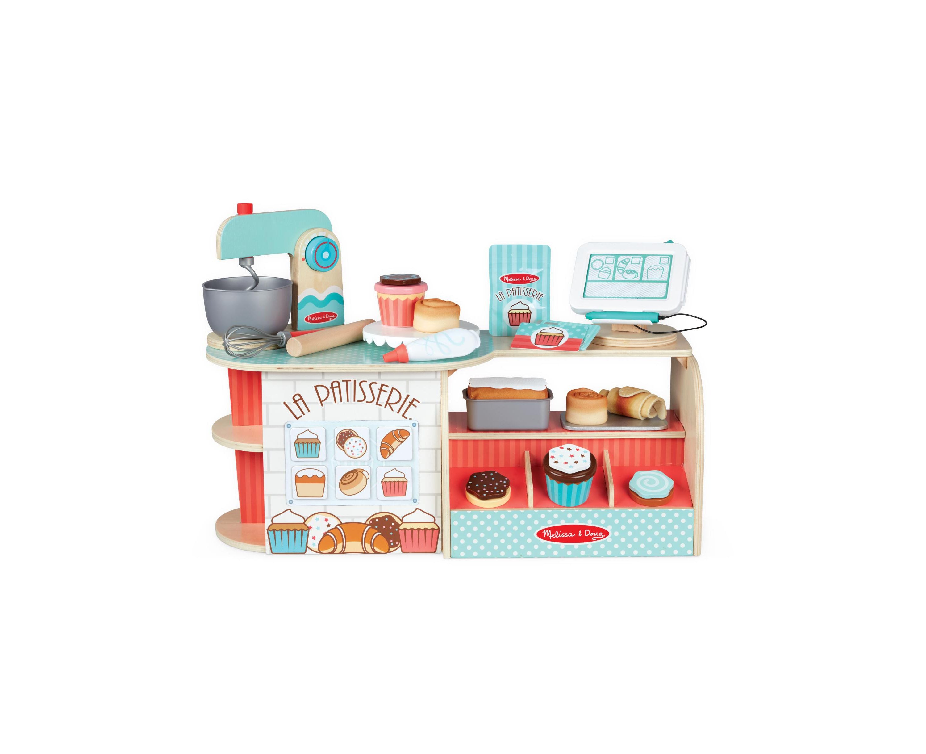 Melissa & Doug 39-Piece Wooden La Patisserie Bakery Set - Image 5