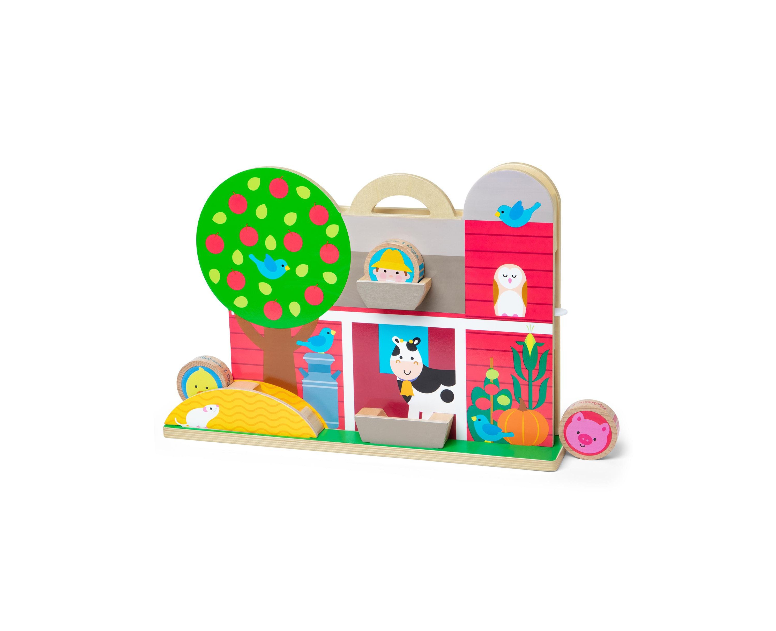 Melissa & Doug GO TOTs Barnyard Tumble – Interactive Farm Play Set