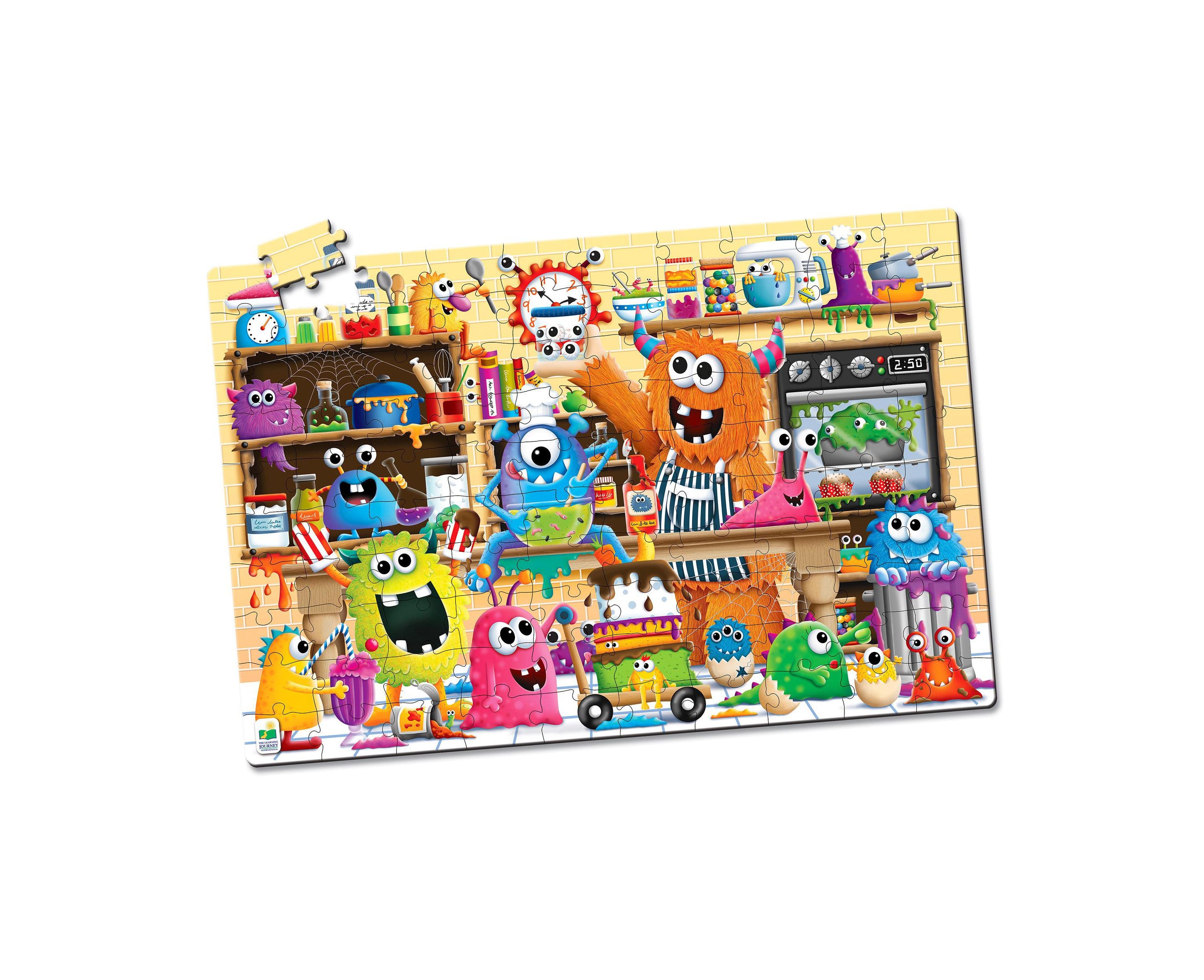 Alternative view of Puzzle Doubles! Glow in the Dark Monsters Jigsaw Puzzle - 100 pc
