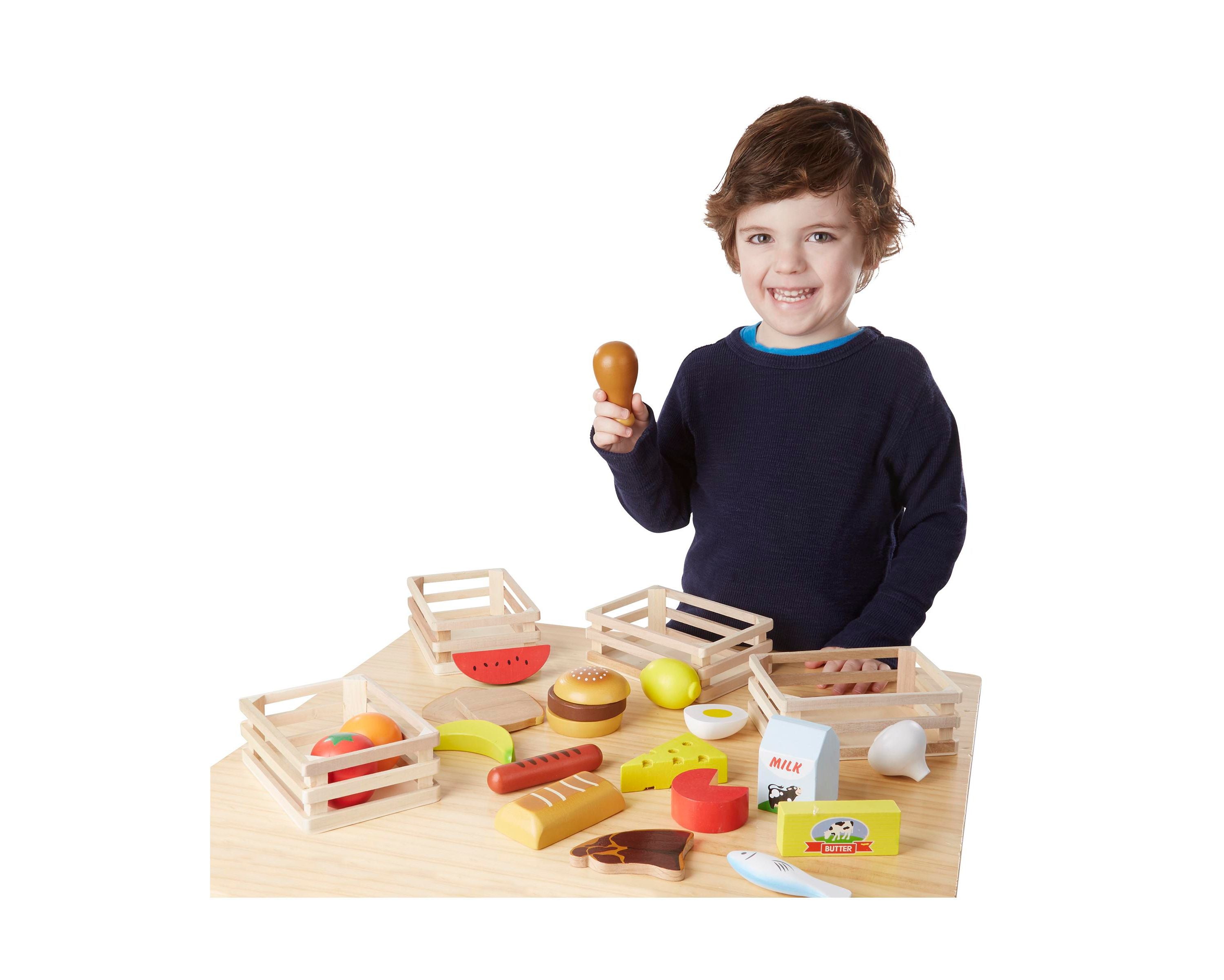 Melissa & Doug Healthy Playtime Wooden Food Groups Set - Image 3