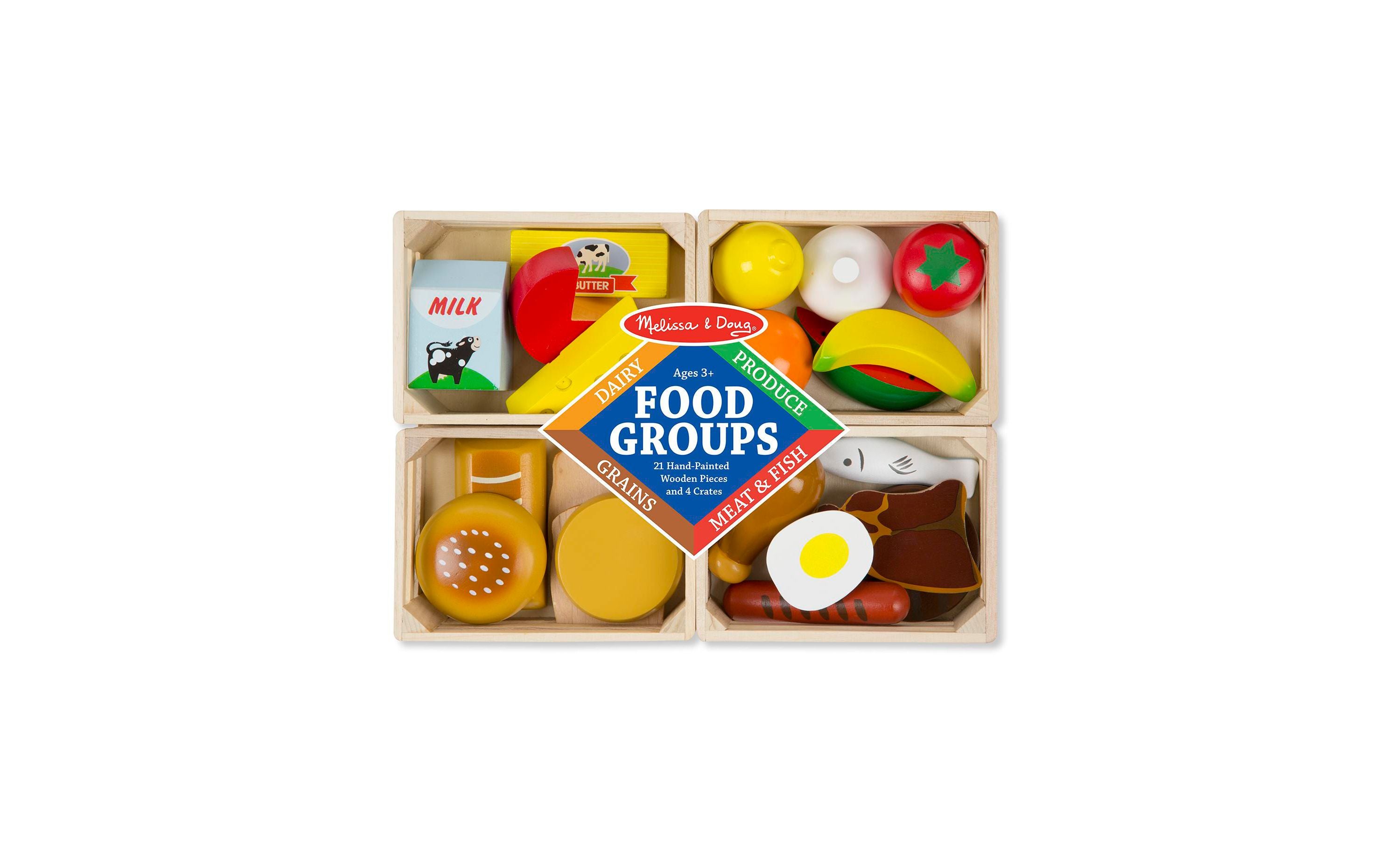 Melissa & Doug Healthy Playtime Wooden Food Groups Set - Image 4