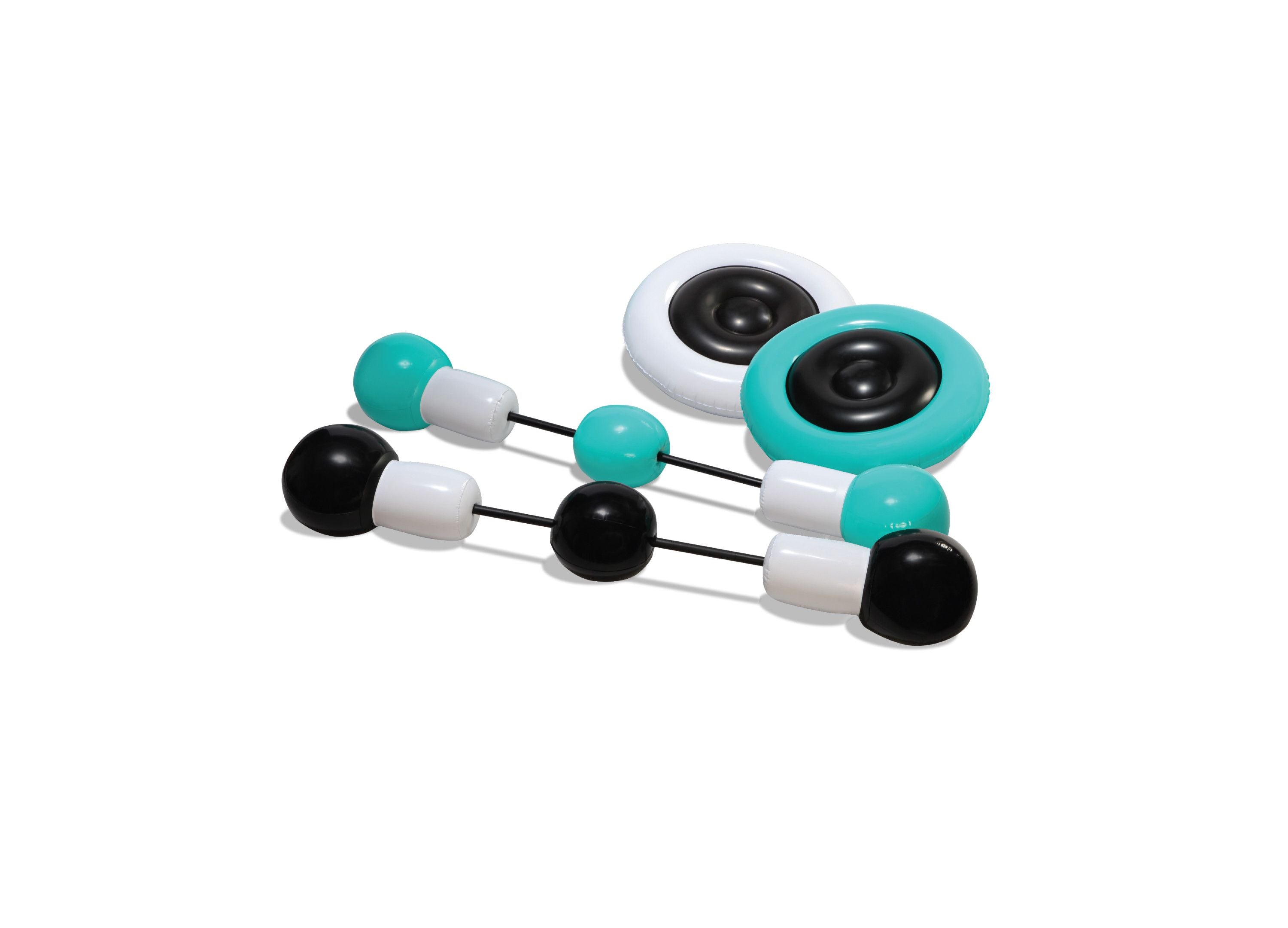 Black Series Inflatable Push Bumpers Sparring Set - Interactive Balance Game