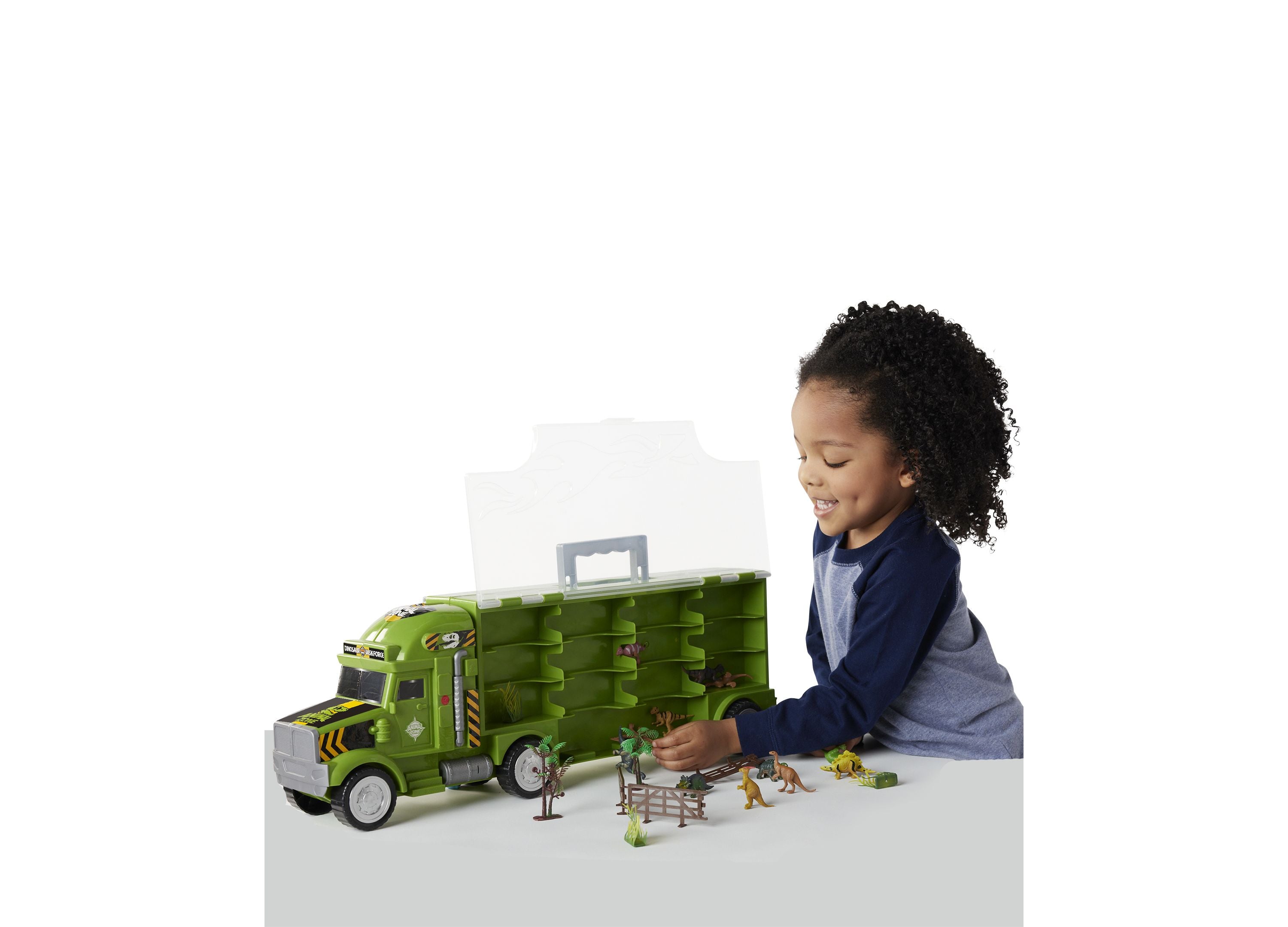 Toys R Us Animal Zone Dino Transport Truck Playset - Green - Image 6