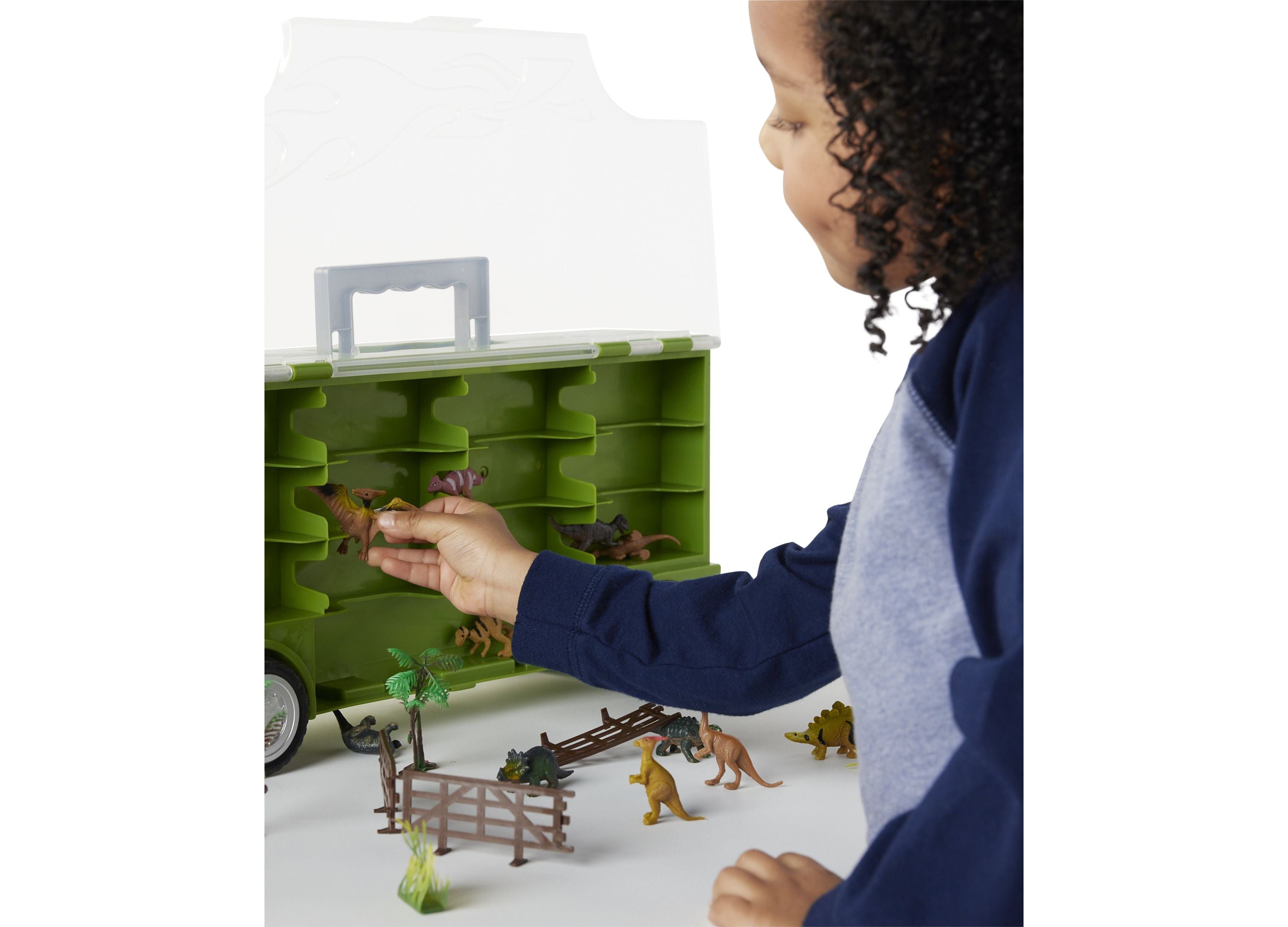 Toys R Us Animal Zone Dino Transport Truck Playset - Green - Image 5