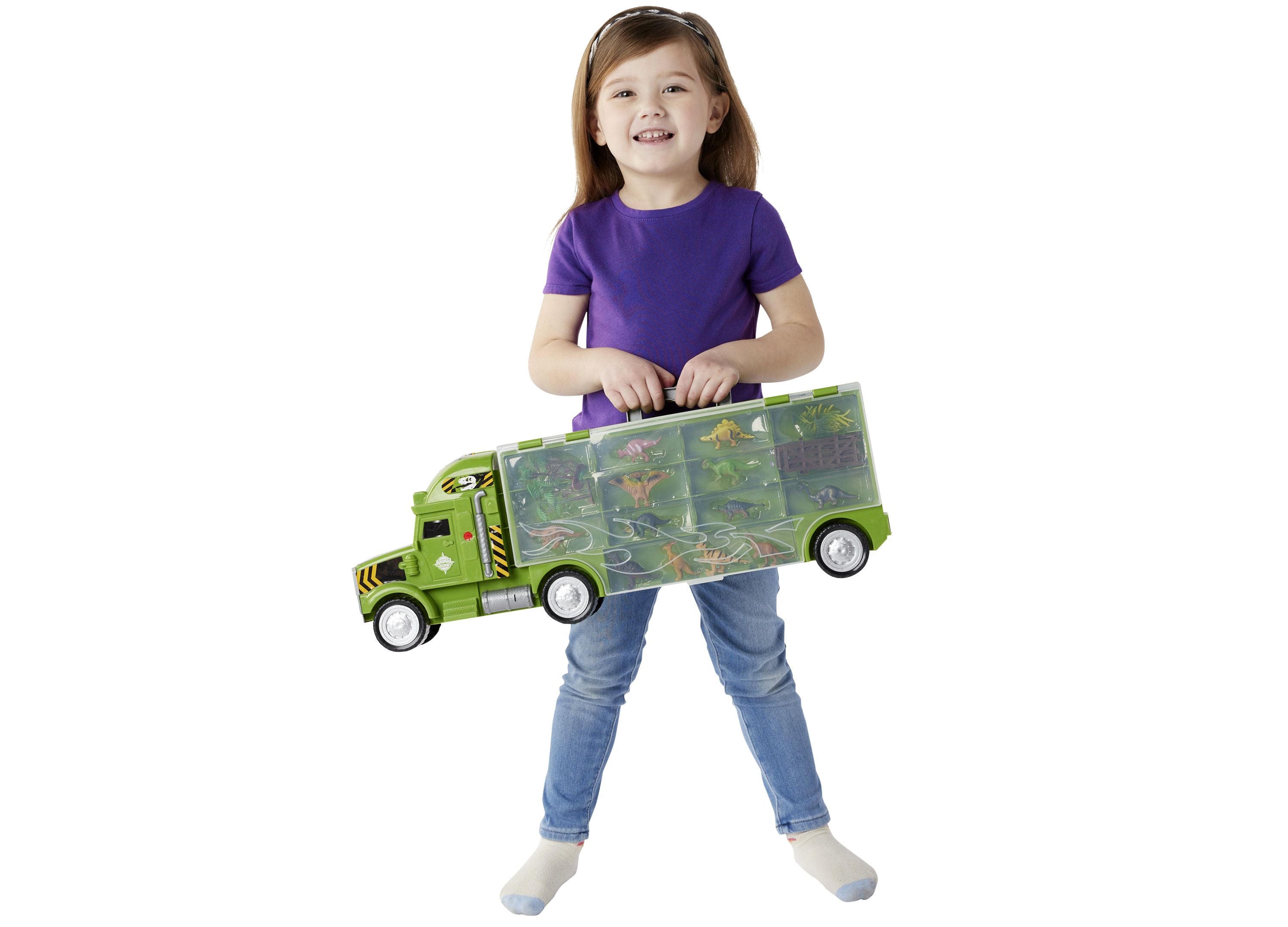 Toys R Us Animal Zone Dino Transport Truck Playset - Green - Image 3