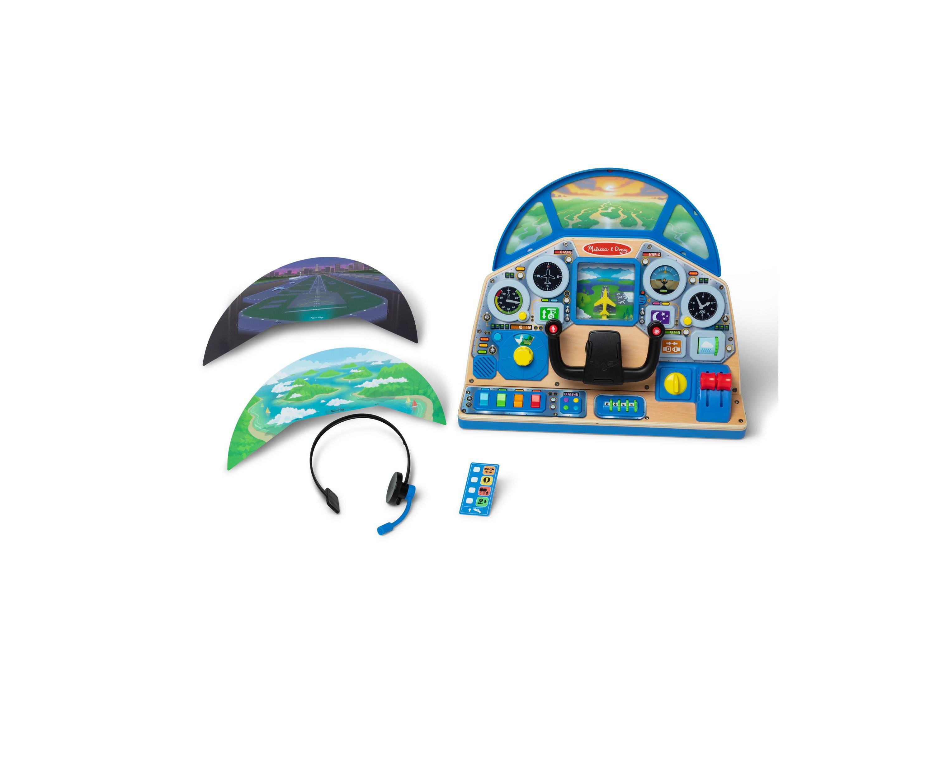 Alternative view of Melissa & Doug Jet Pilot Interactive Dashboard - Wooden Playset