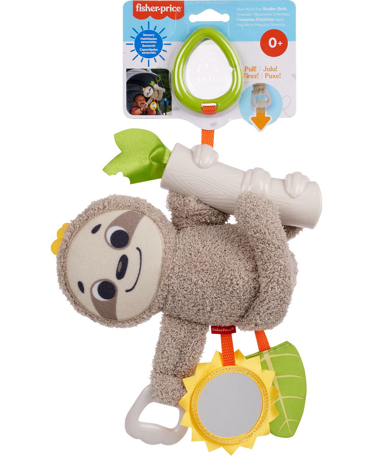 Alternative view of Fisher Price Slow Much Fun Stroller Sloth - Sensory Baby Toy