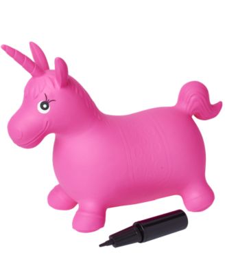 Alternative view of Imaginarium Pink Bouncy Unicorn Floor Hopper - Durable Indoor/Outdoor Play Toy