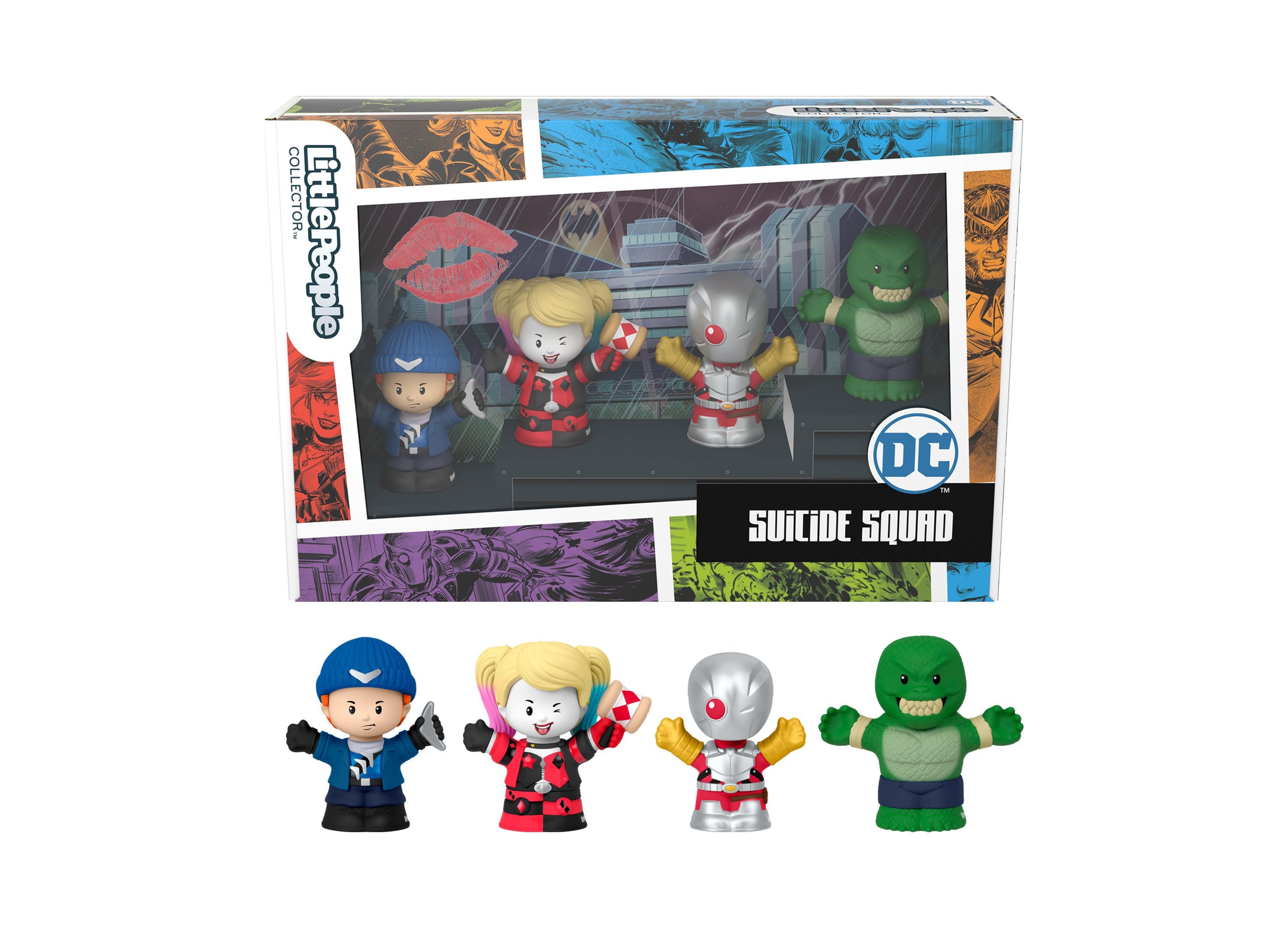 Fisher-Price Little People Collector Suicide Squad 2.5" Figure Set, 4 Characters