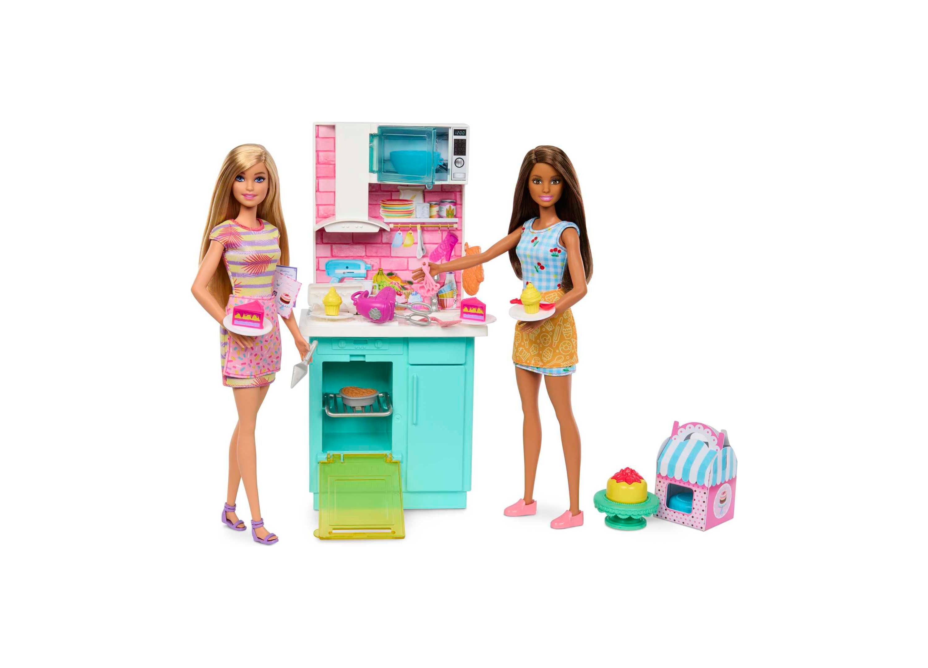 Barbie Celebration Fun Baking Playset with 2 Dolls and Oven