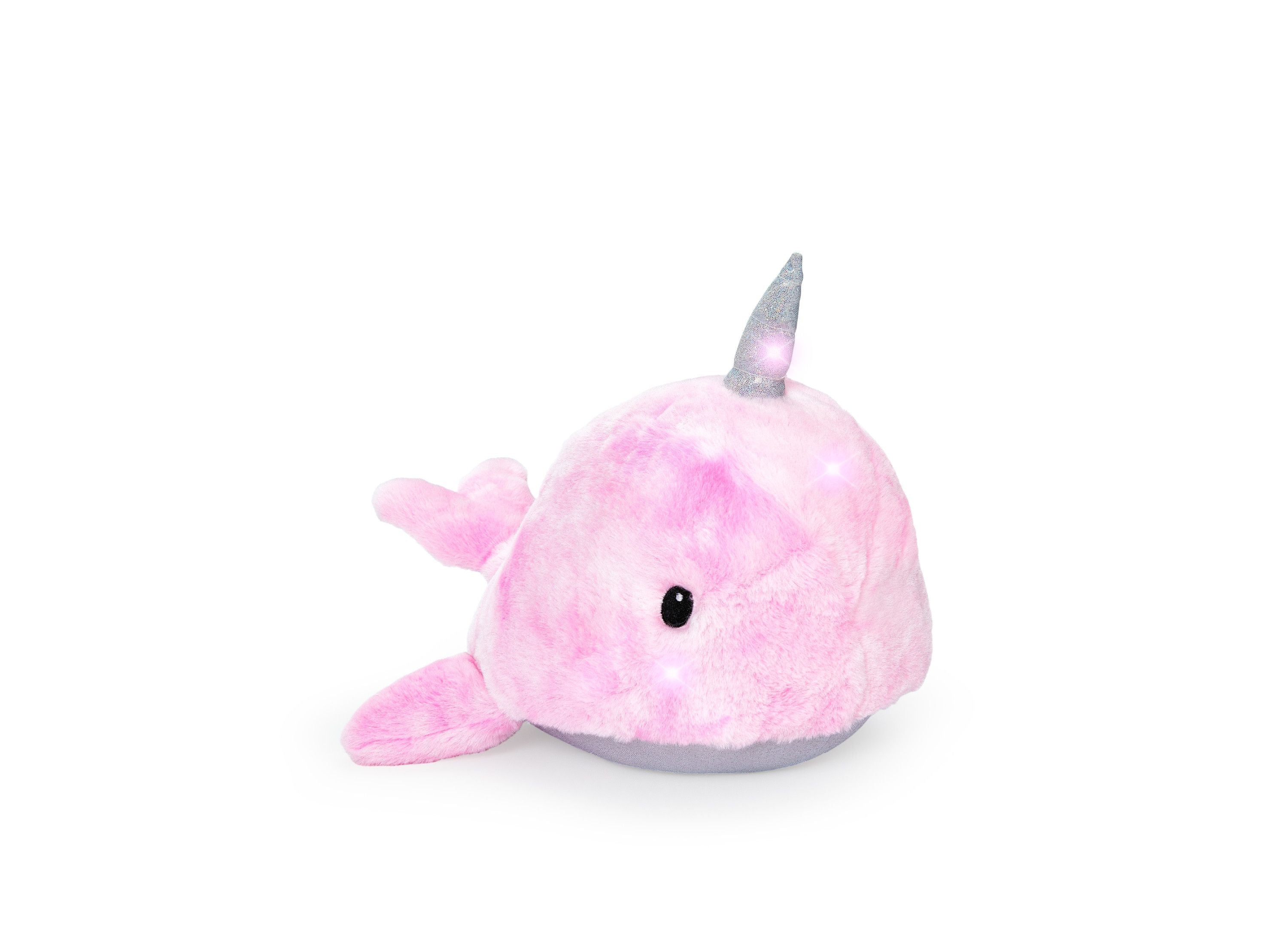 Geoffrey's Toy Box 17-inch Interactive Narwhal Plush with LED Lights and Sounds