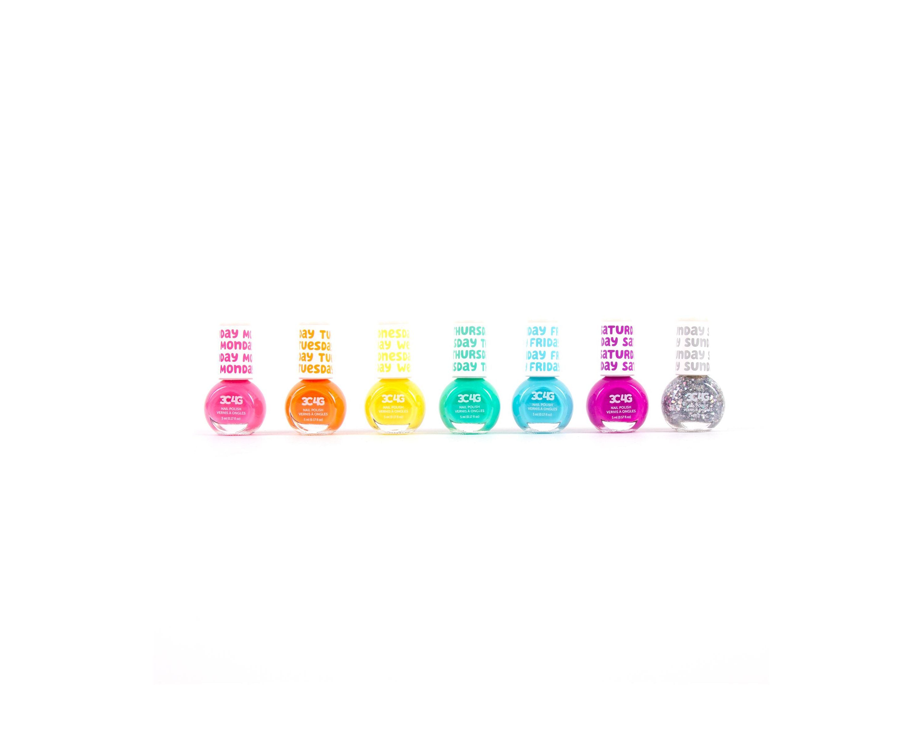 Alternative view of 3C4G Rainbow Days of the Week Vibrant Nail Polish Set - Kids Safe
