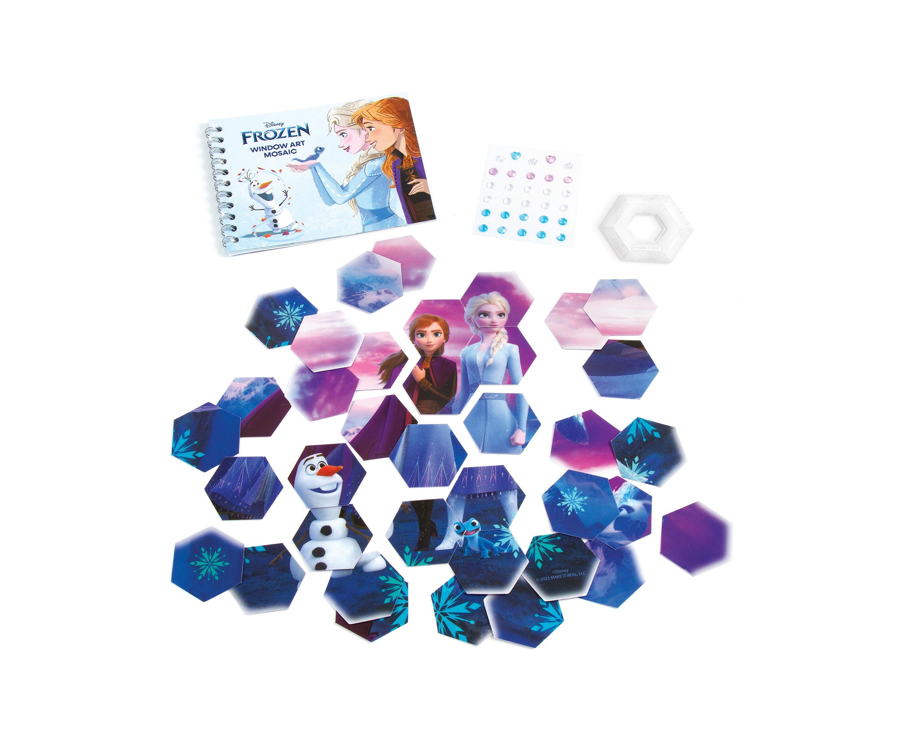 Alternative view of Disney Frozen Window Art Mosaic Kit - Create Elsa and Anna Mosaics
