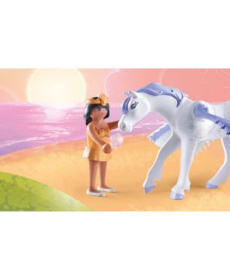 Alternative view of PLAYMOBIL Princess Magic Pegasus with Rainbow Care Set, 85 Pieces