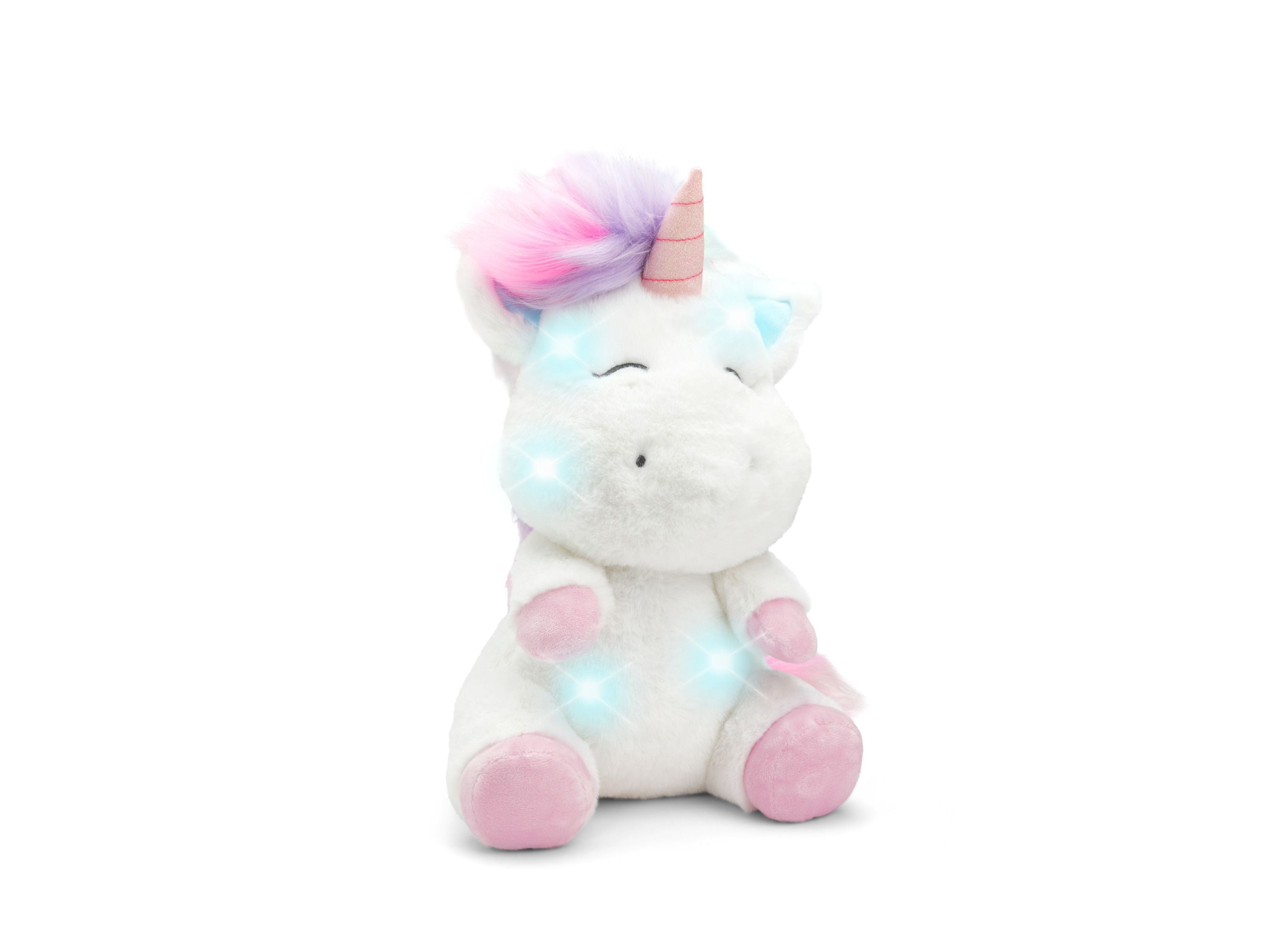 Geoffrey's Toy Box 12-inch Interactive Unicorn Plush with LED Lights and Sound
