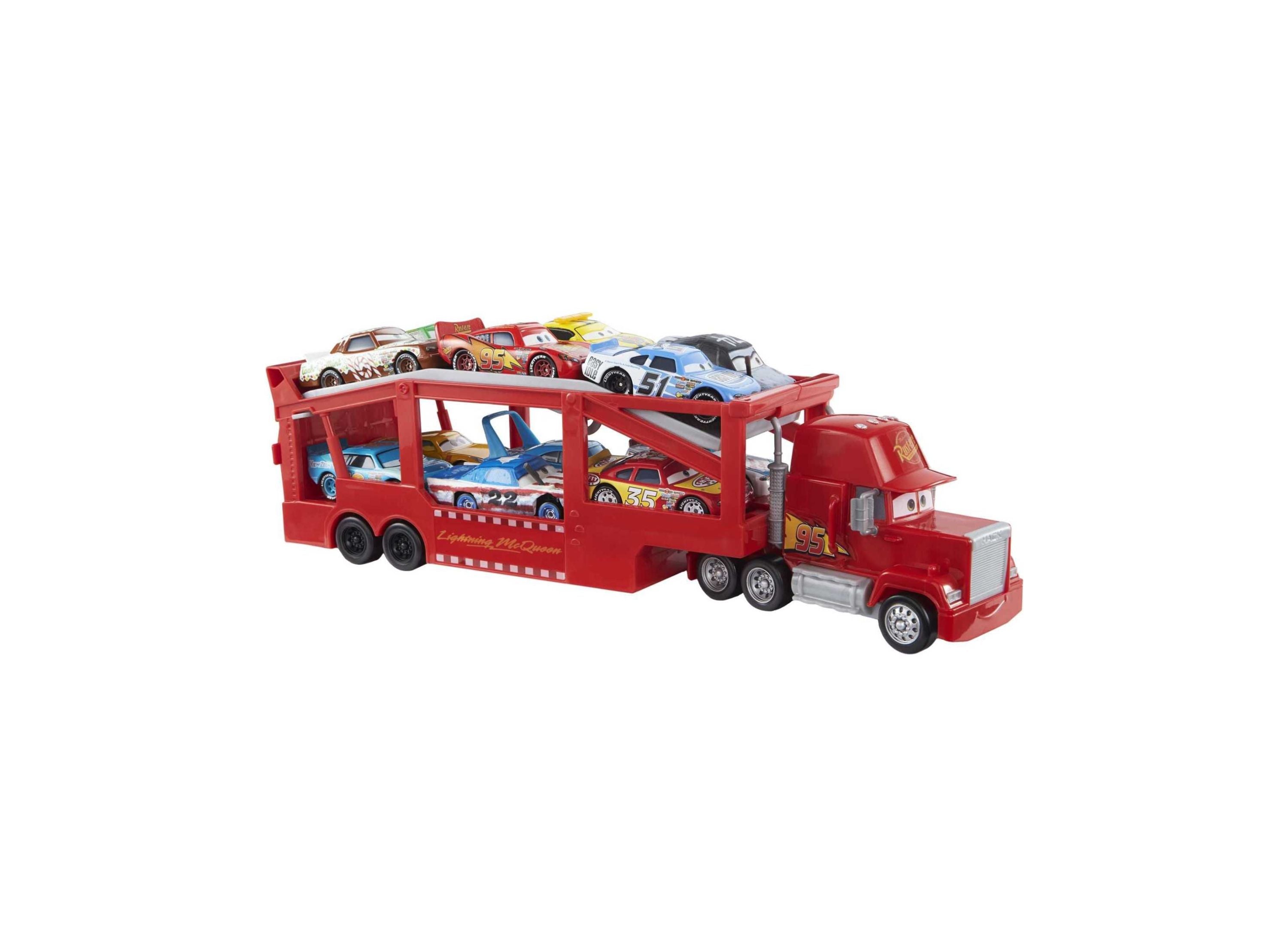 Disney Pixar Cars Mack Hauler 13" Toy Truck with Storage Ramp - Image 4