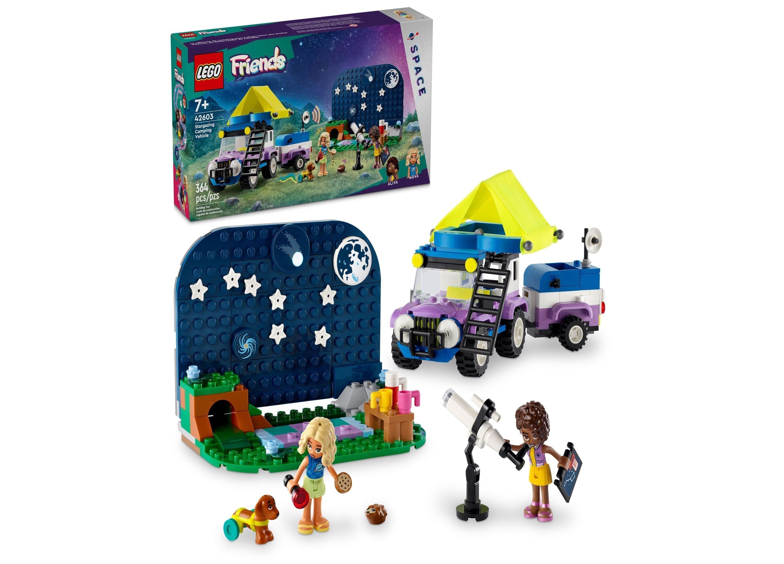 LEGO Friends 364-Piece Stargazing Adventure Camping Vehicle Toy Set