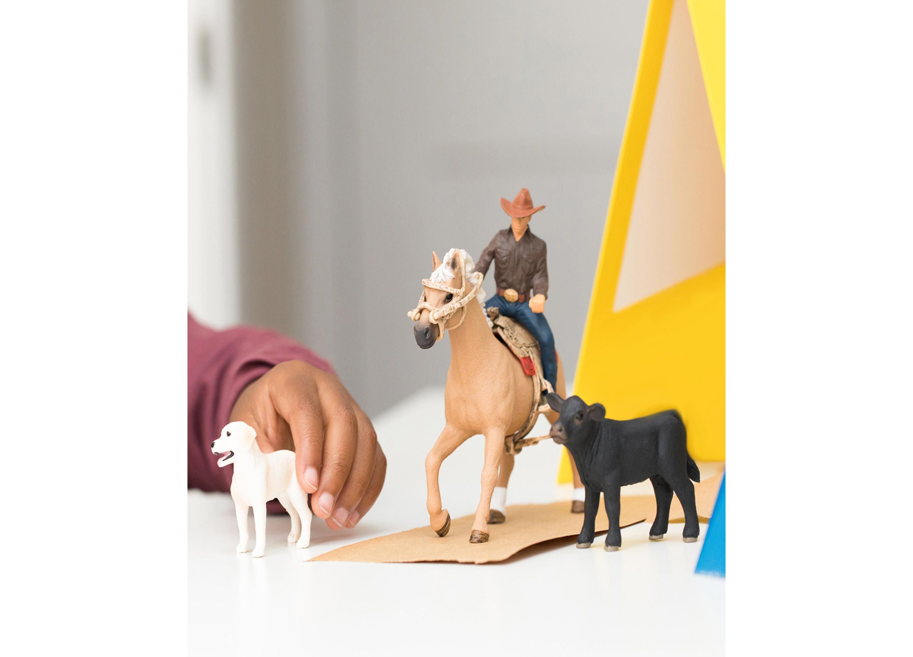 Alternative view of Schleich Farm World Western Riding Adventures Playset - 6 Pieces