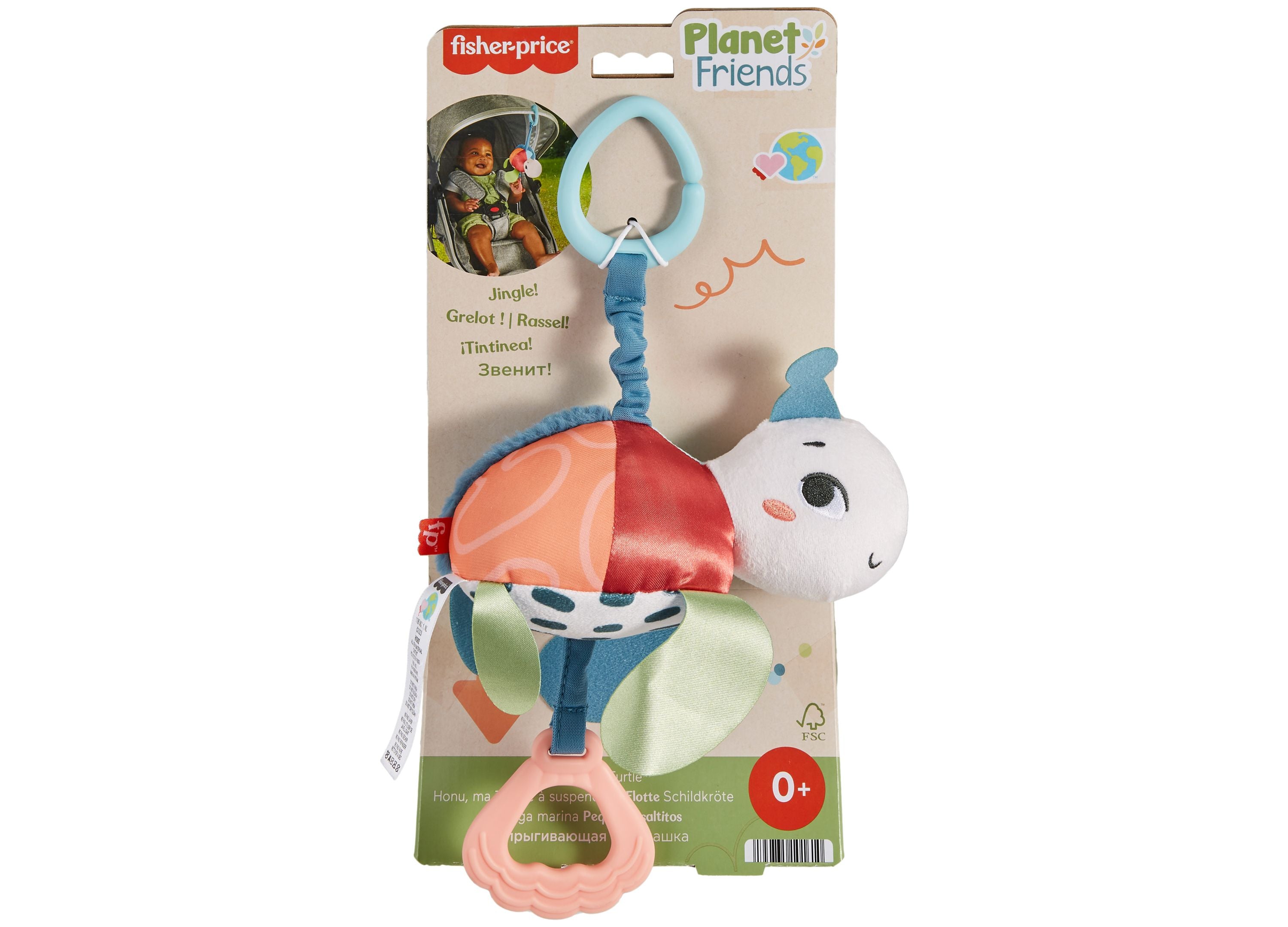 Fisher-Price Planet Friends - Sea Me Bounce Turtle Stroller Toy - Image 6