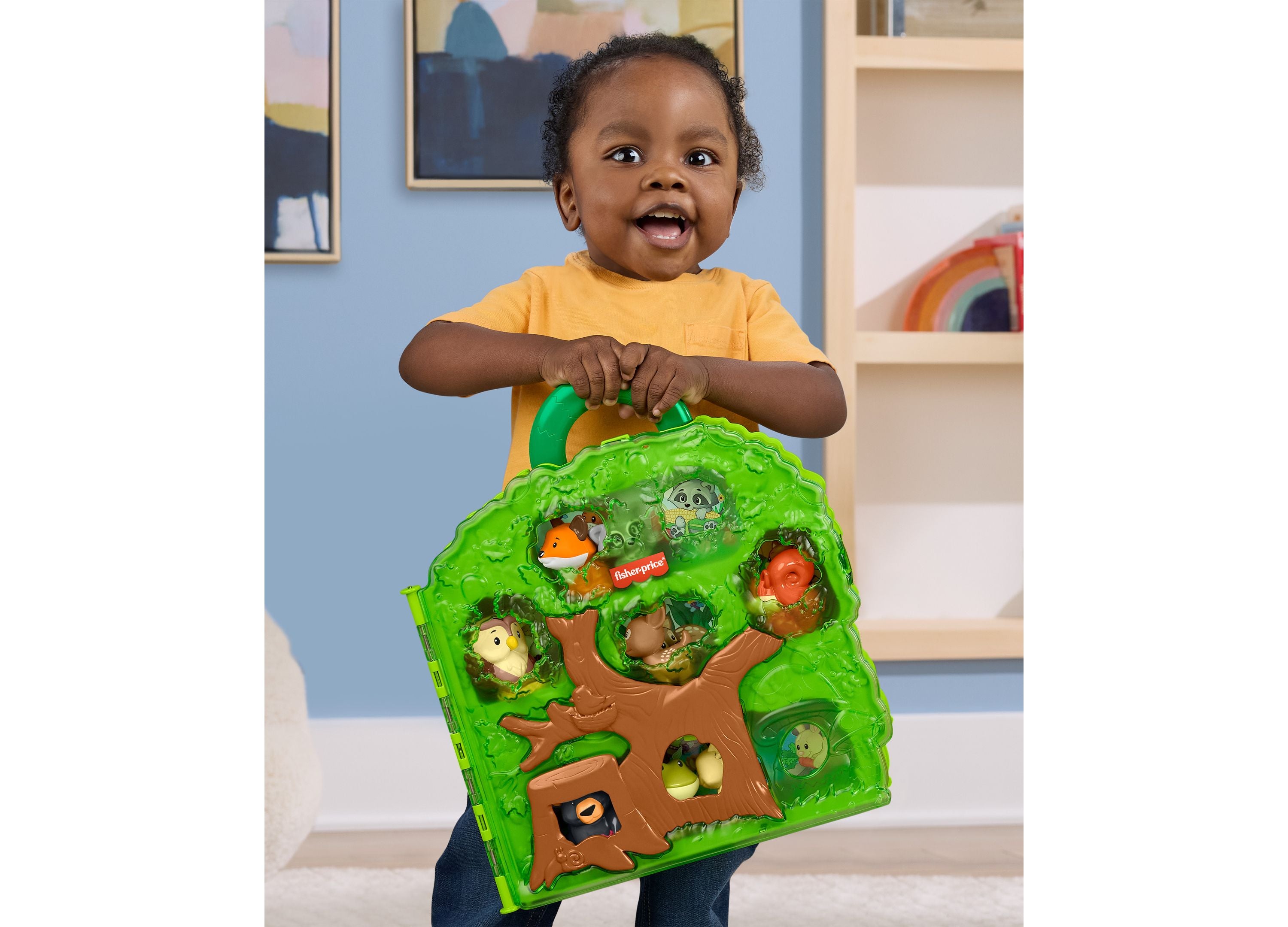 Forest Buddies Plush Animal Playset with Tree-Shaped Carry Case - Image 2
