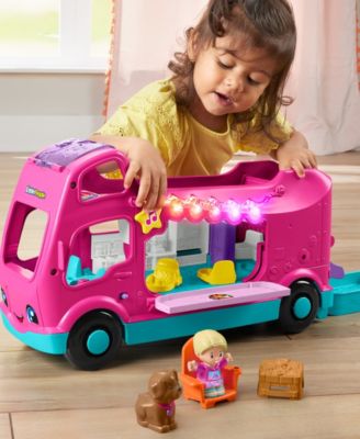 Fisher-Price Little People Barbie Little Dreamcamper RV Playset with Music Lights 2 Figures - Image 5