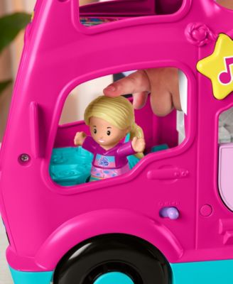 Fisher-Price Little People Barbie Little Dreamcamper RV Playset with Music Lights 2 Figures - Image 6