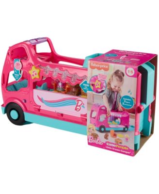 Fisher-Price Little People Barbie Little Dreamcamper RV Playset with Music Lights 2 Figures - Image 4