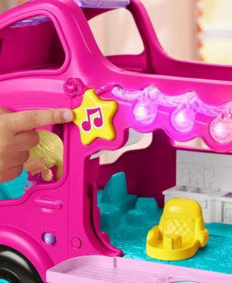 Fisher-Price Little People Barbie Little Dreamcamper RV Playset with Music Lights 2 Figures - Image 2